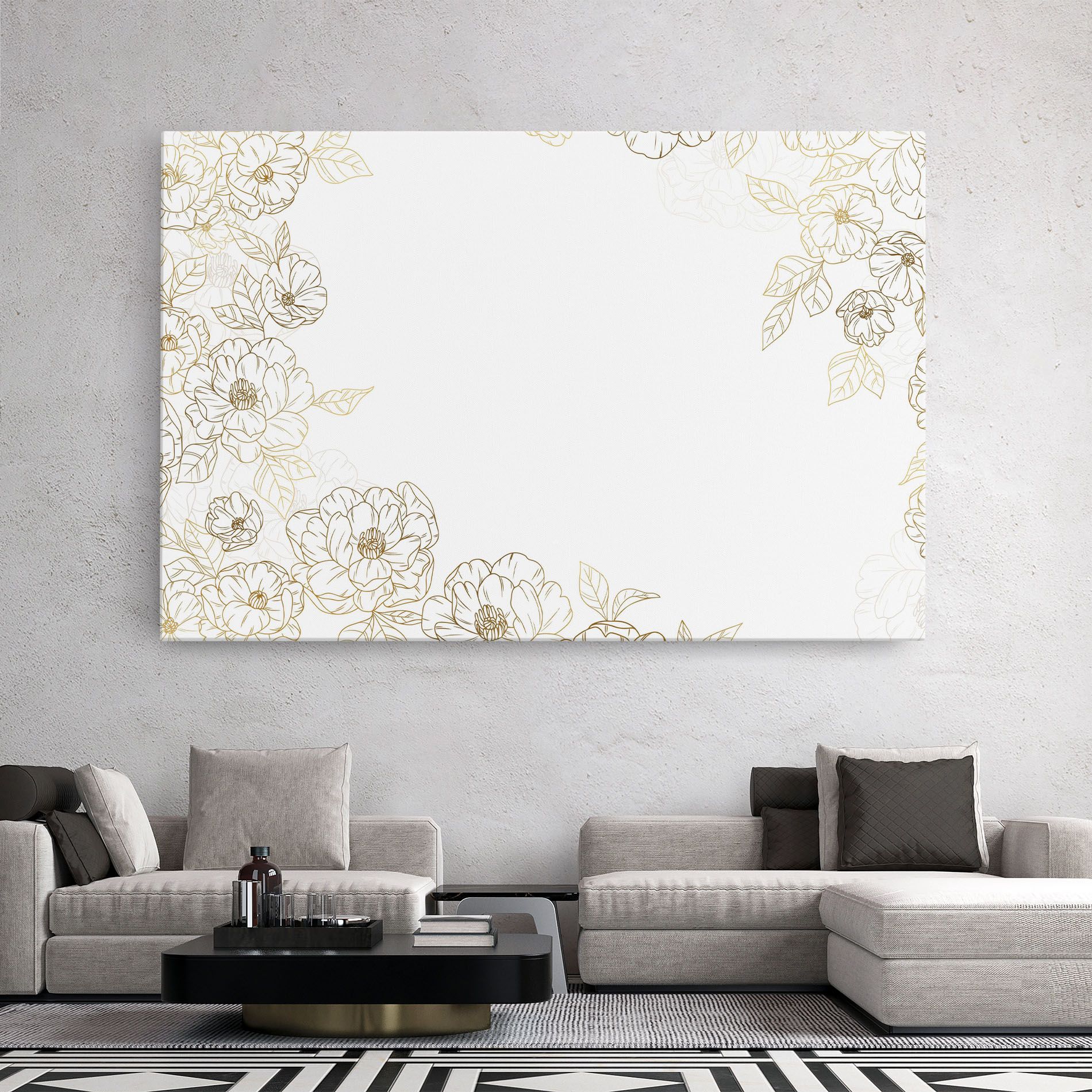 Flower Gold Line mockup 2