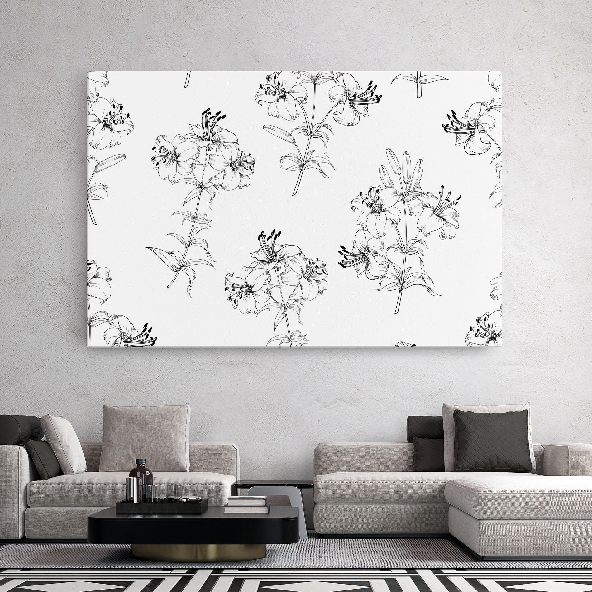 Leinwandbild Flower Pattern mockup 2
