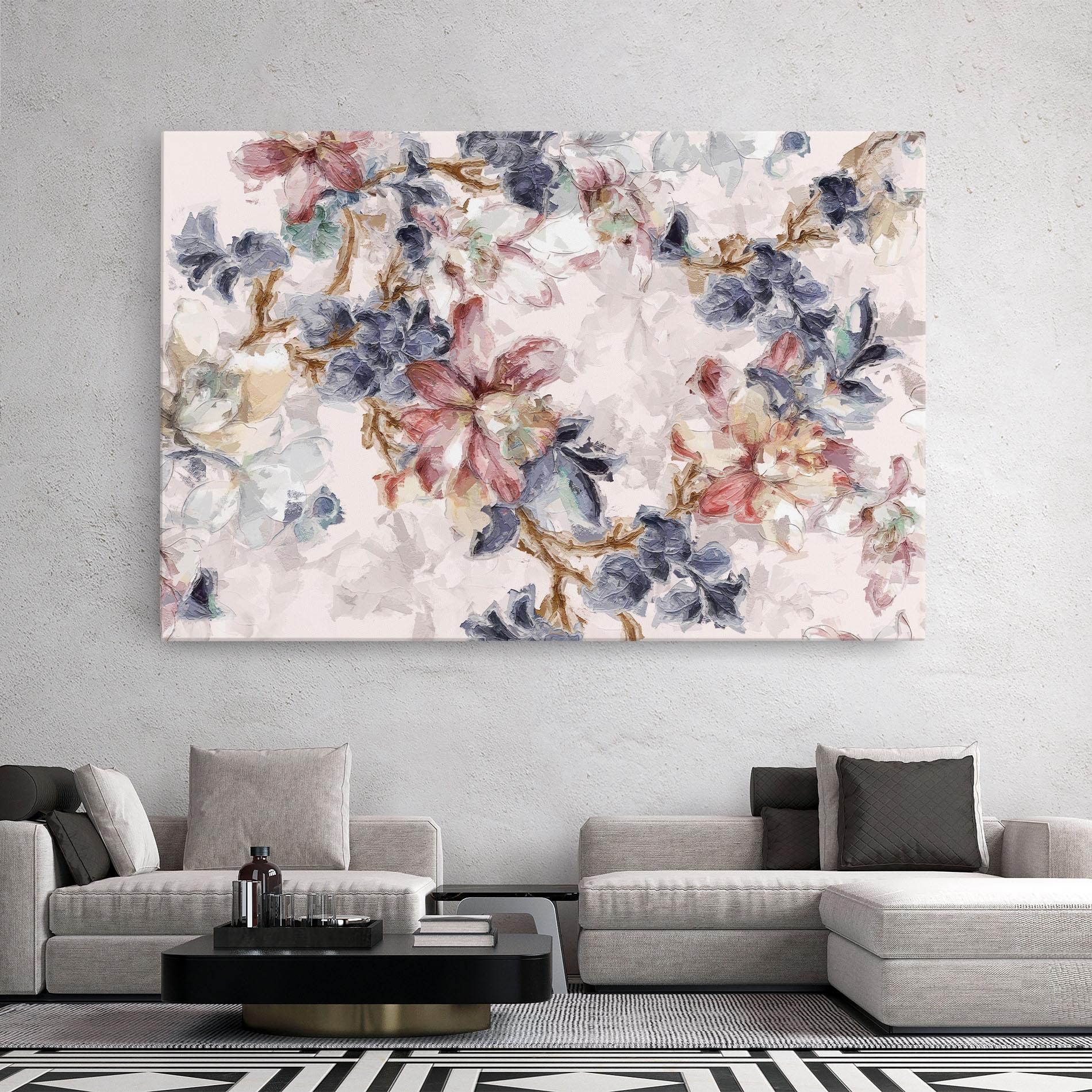 Leinwandbild Painted Flowers mockup 2