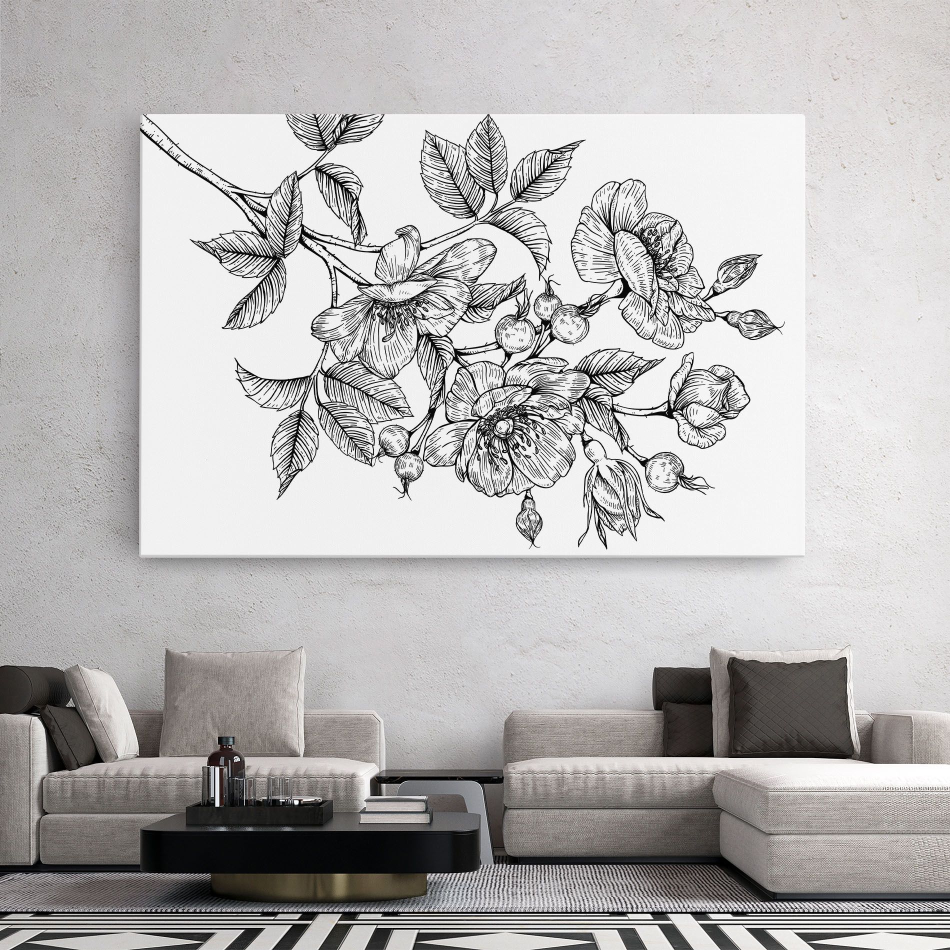 Rose Black Line mockup 2