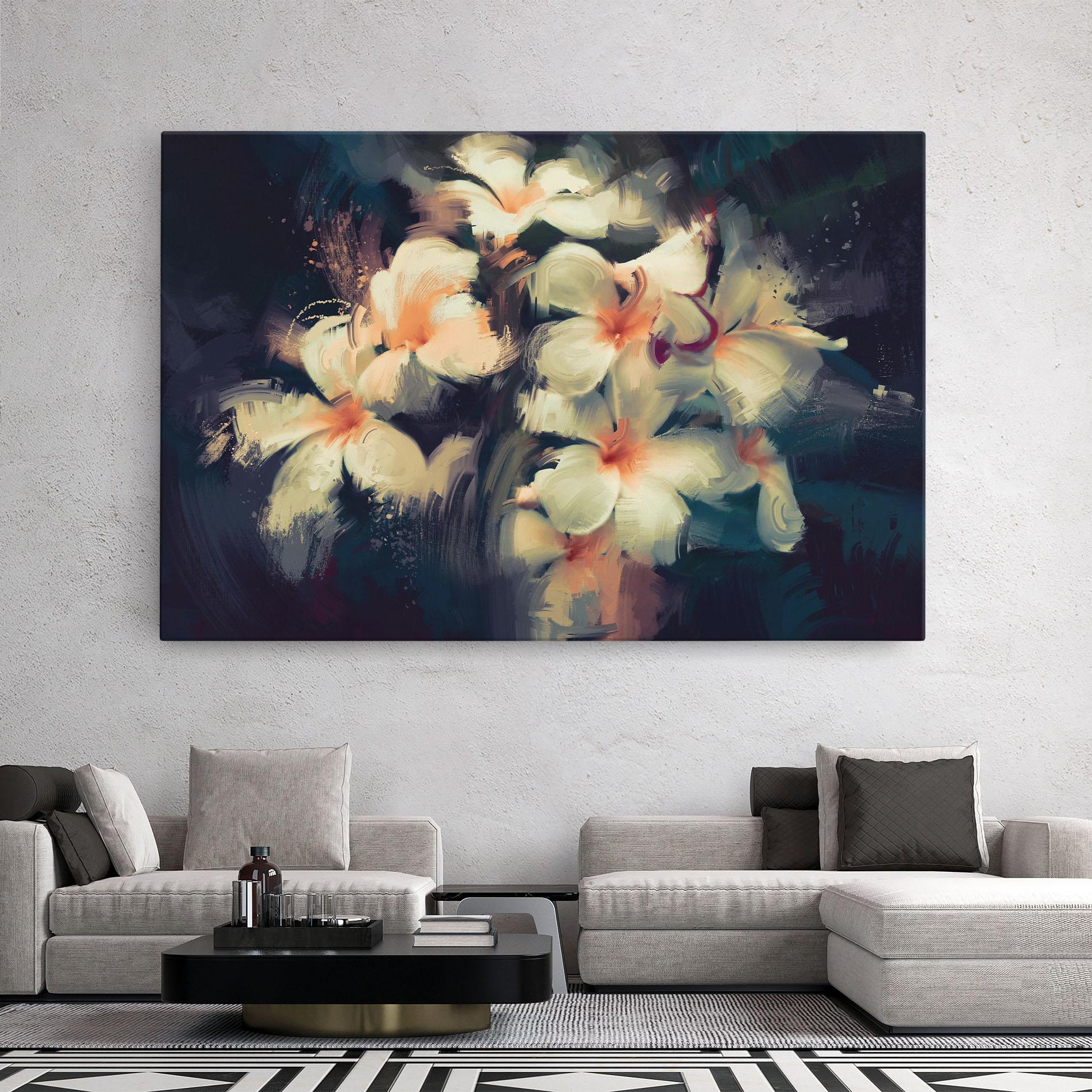 Leinwandbild White Lilys mockup 2