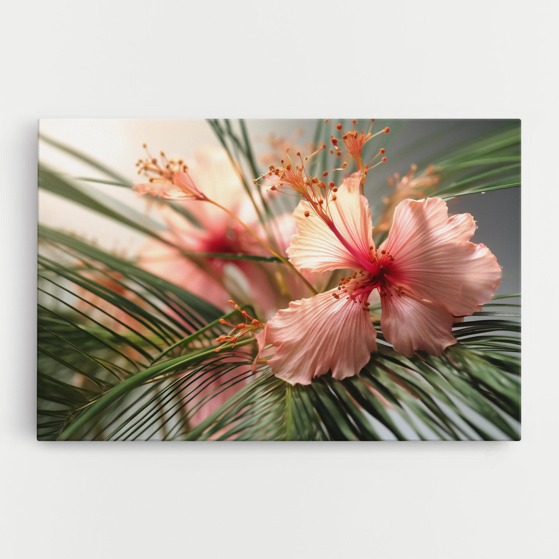 Leinwandbild Sunset Exotic Flower mockup 0