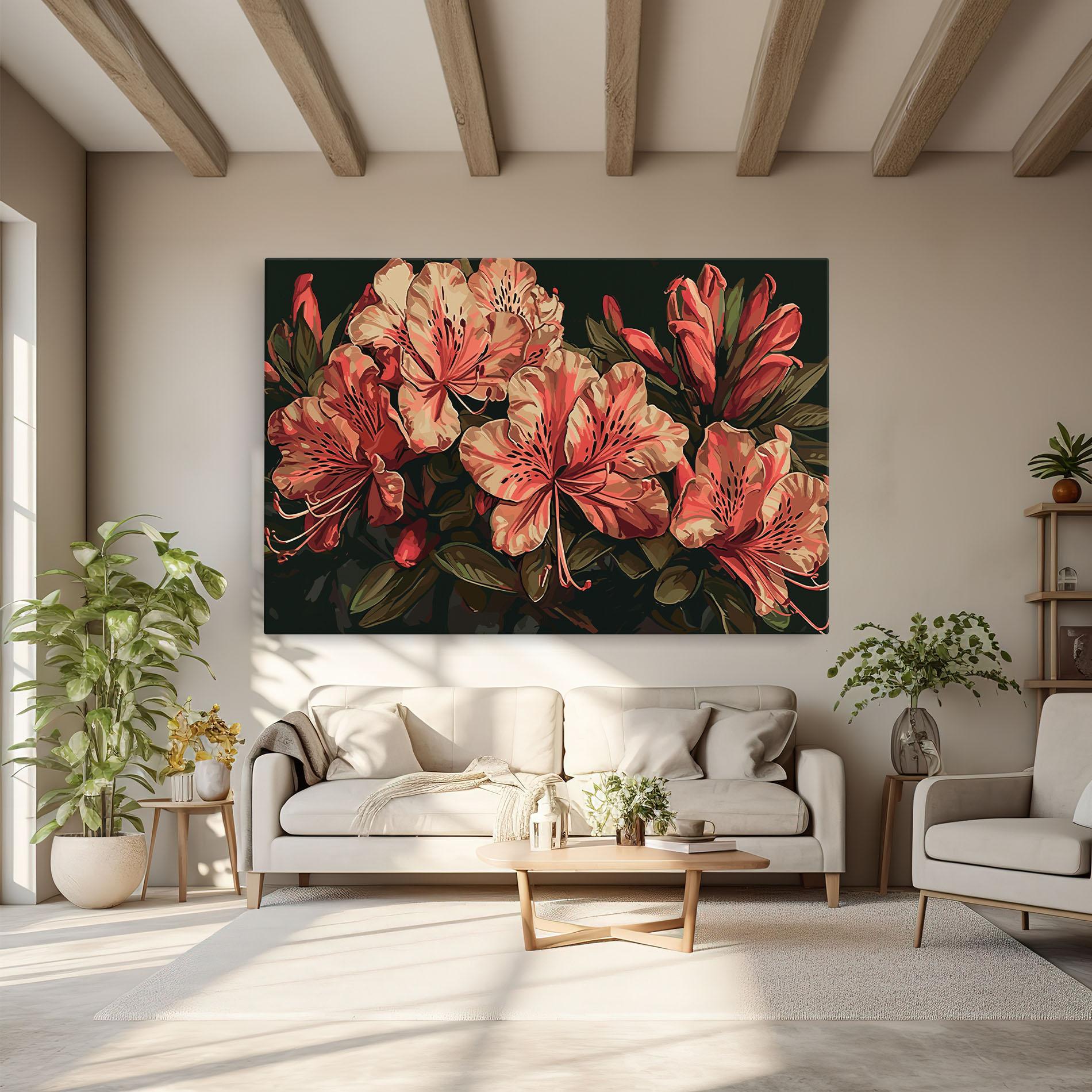 Leinwandbild Cream Exotic Art mockup 6