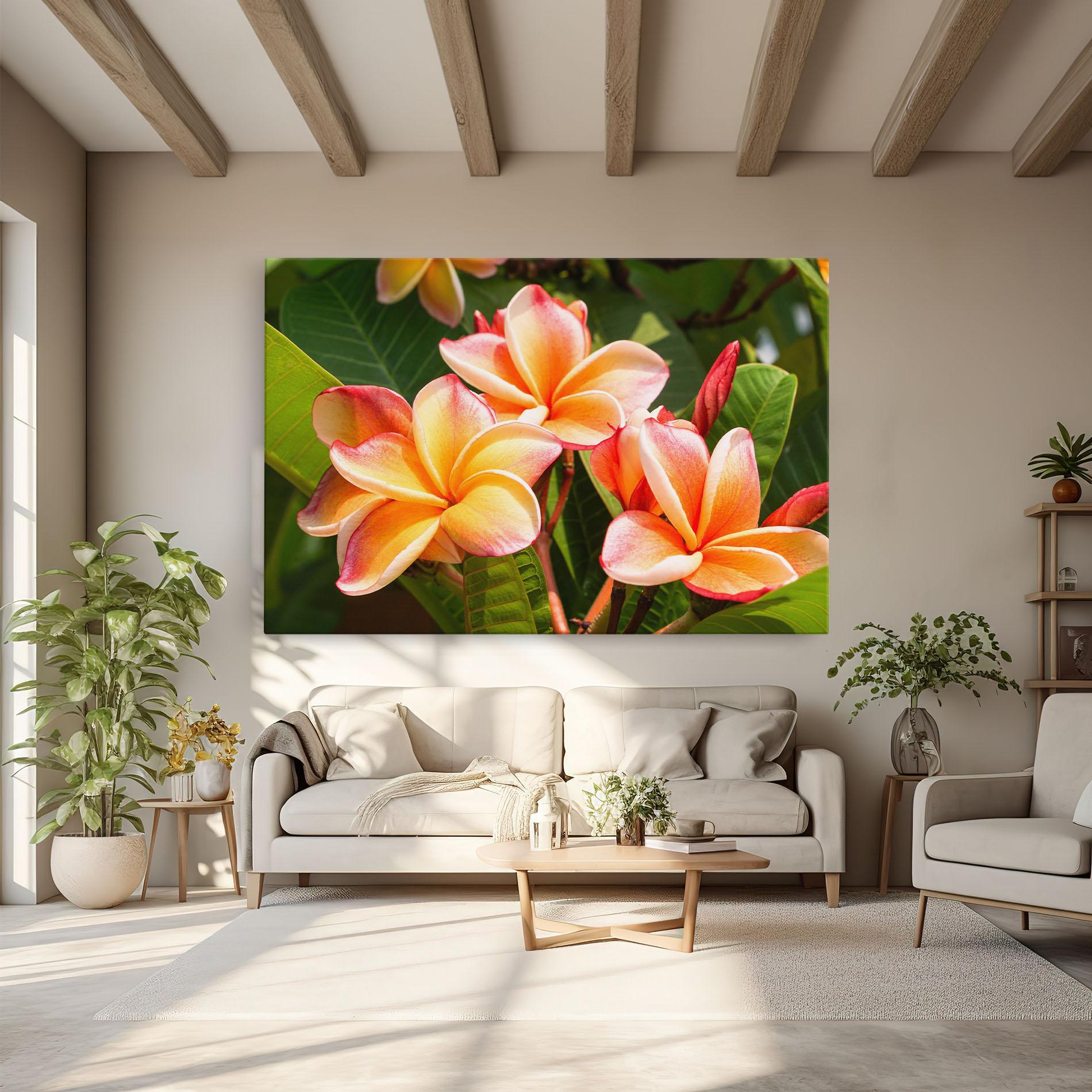 Leinwandbild Pretty Plumeria mockup 6