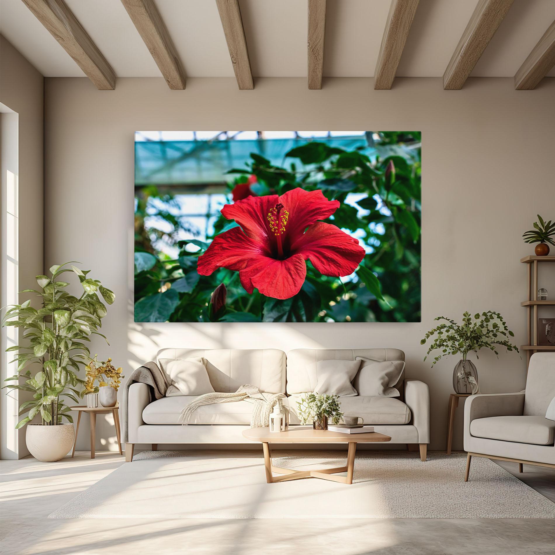 Leinwandbild Red Exotic Plant mockup 6