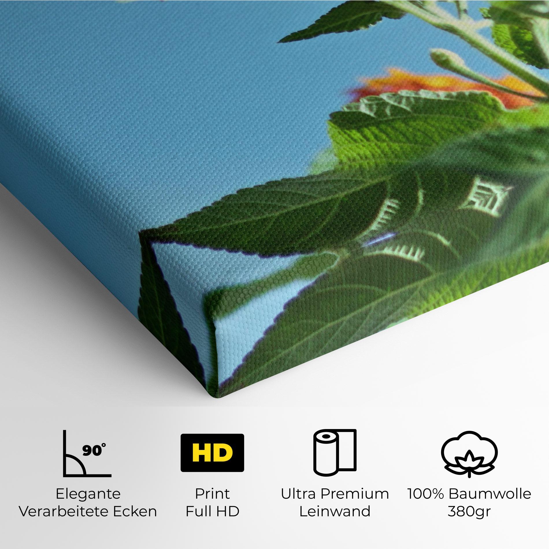 Leinwandbild Bird Exotic Flower mockup 4