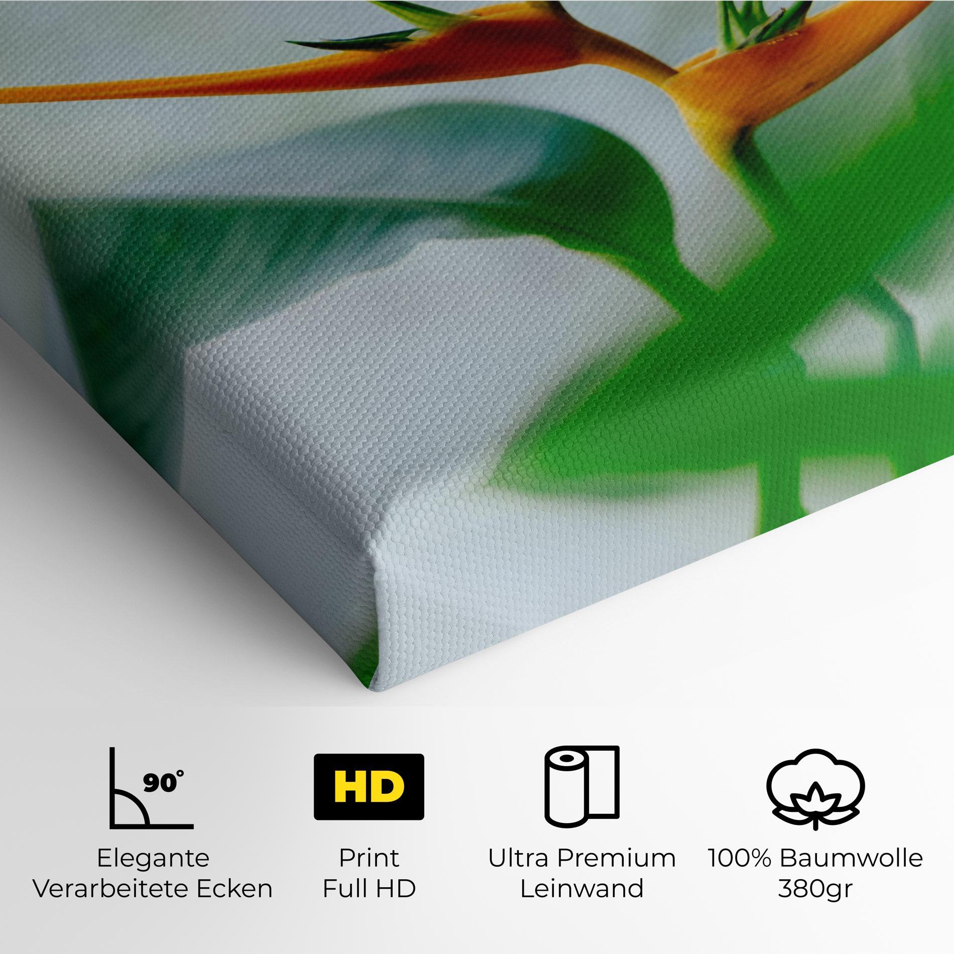 Leinwandbild Exotic Orange Green mockup 4