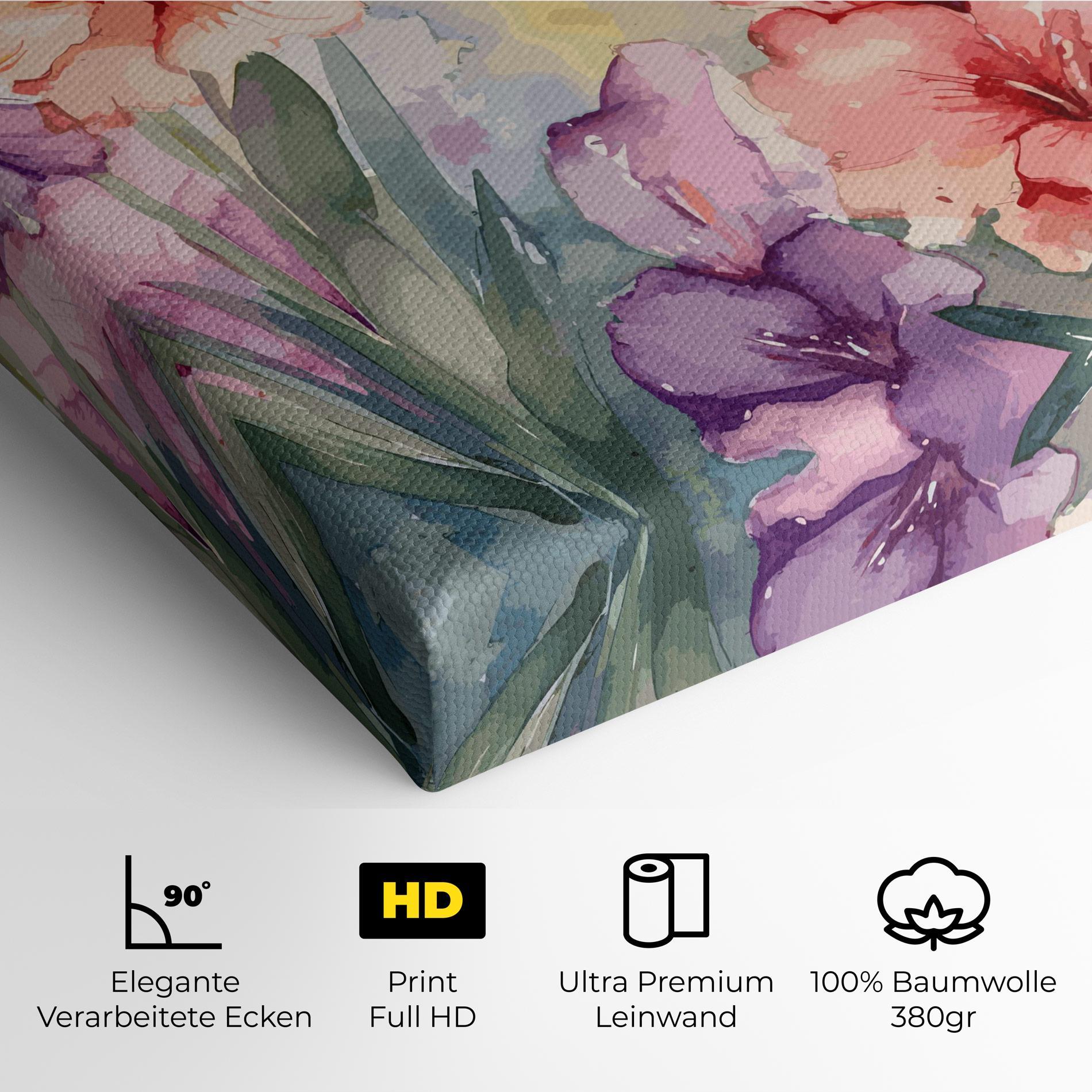 Leinwandbild Exotic Watercolor mockup 4