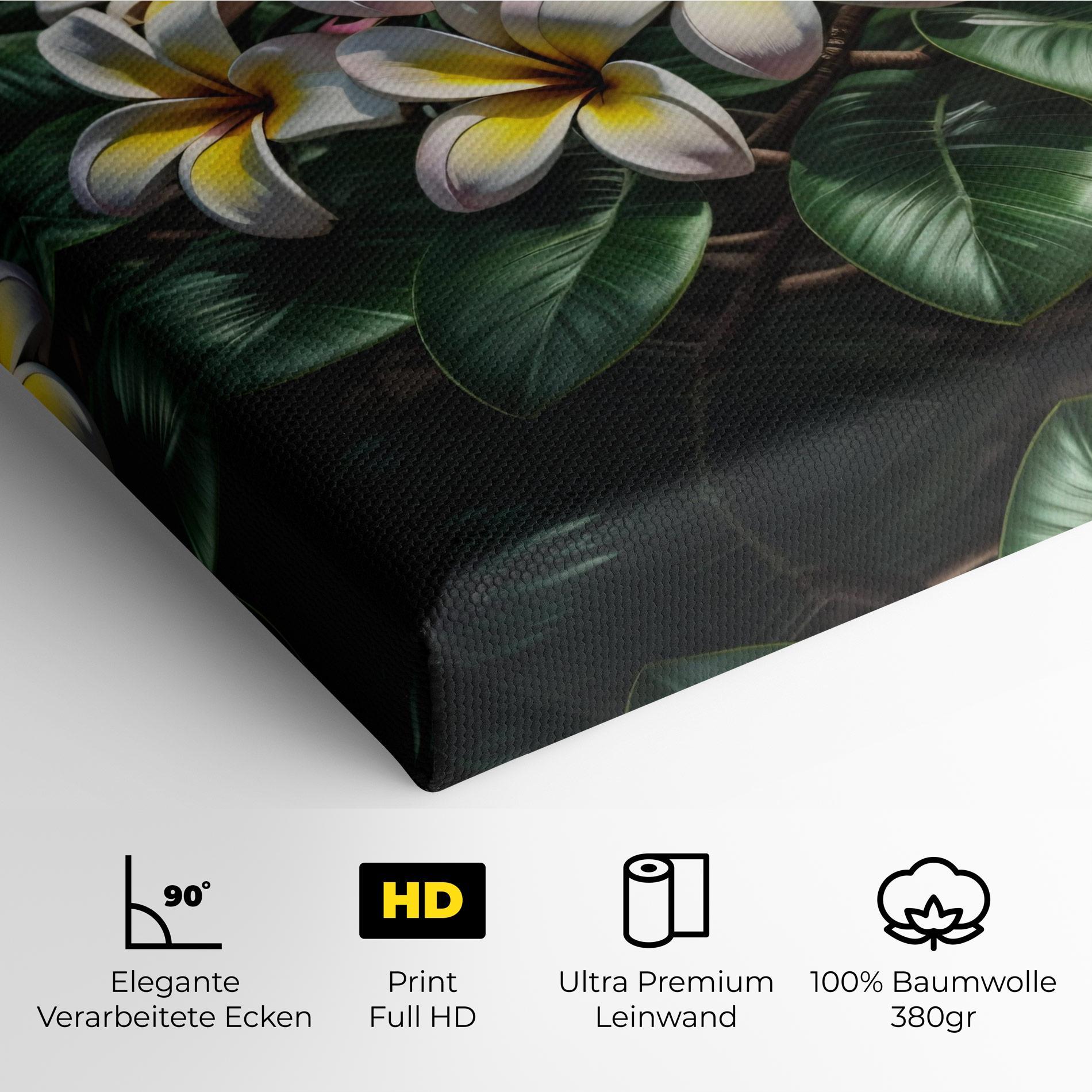 Leinwandbild Exotic White Yellow mockup 4