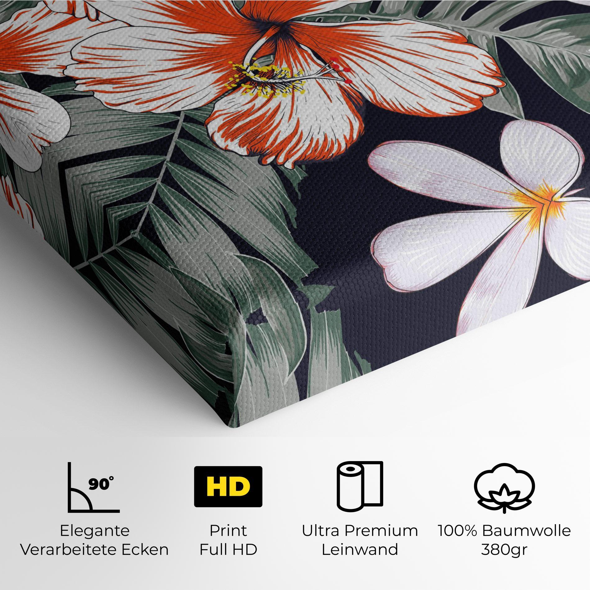 Leinwandbild Orange White Exotic mockup 4
