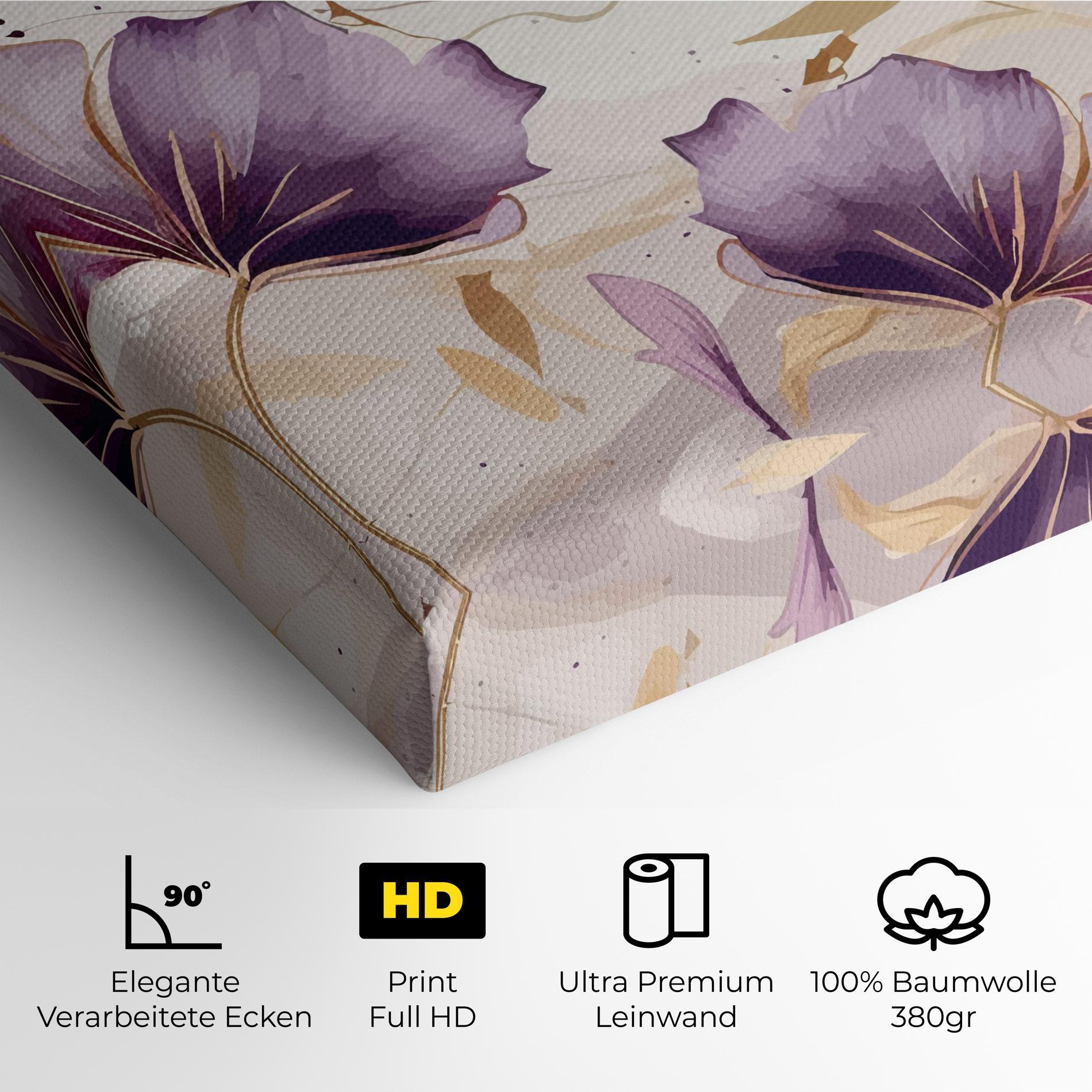 Leinwandbild Purple Gold Exotic mockup 4
