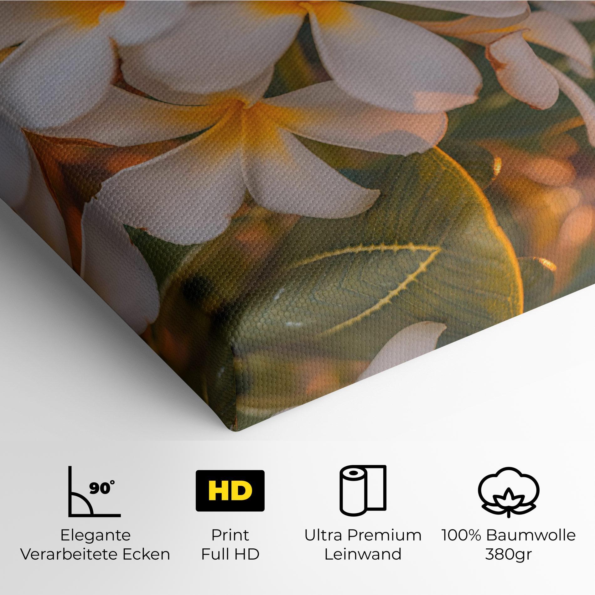 Leinwandbild White Plumeria mockup 4