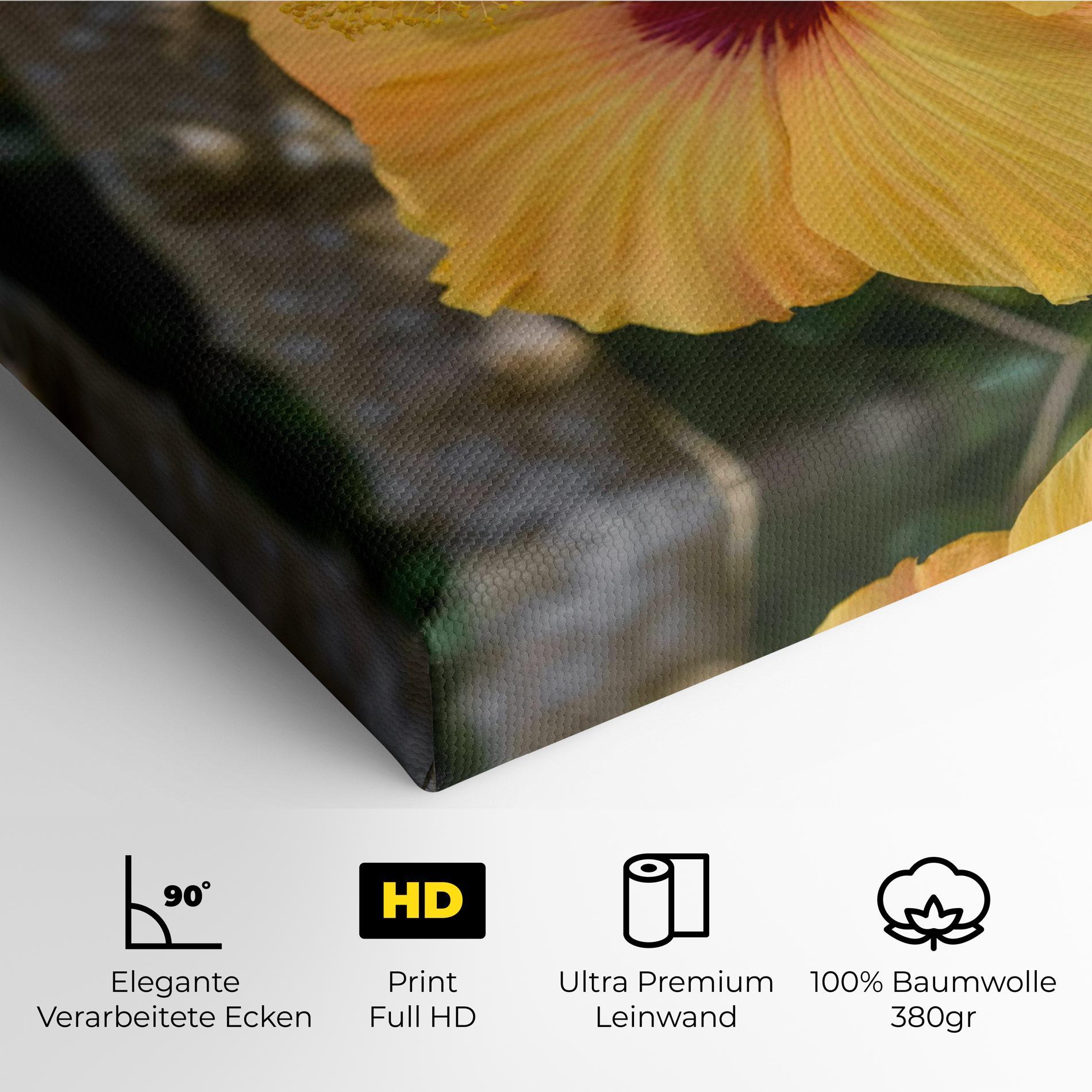 Leinwandbild Yellow Hibiscus mockup 4