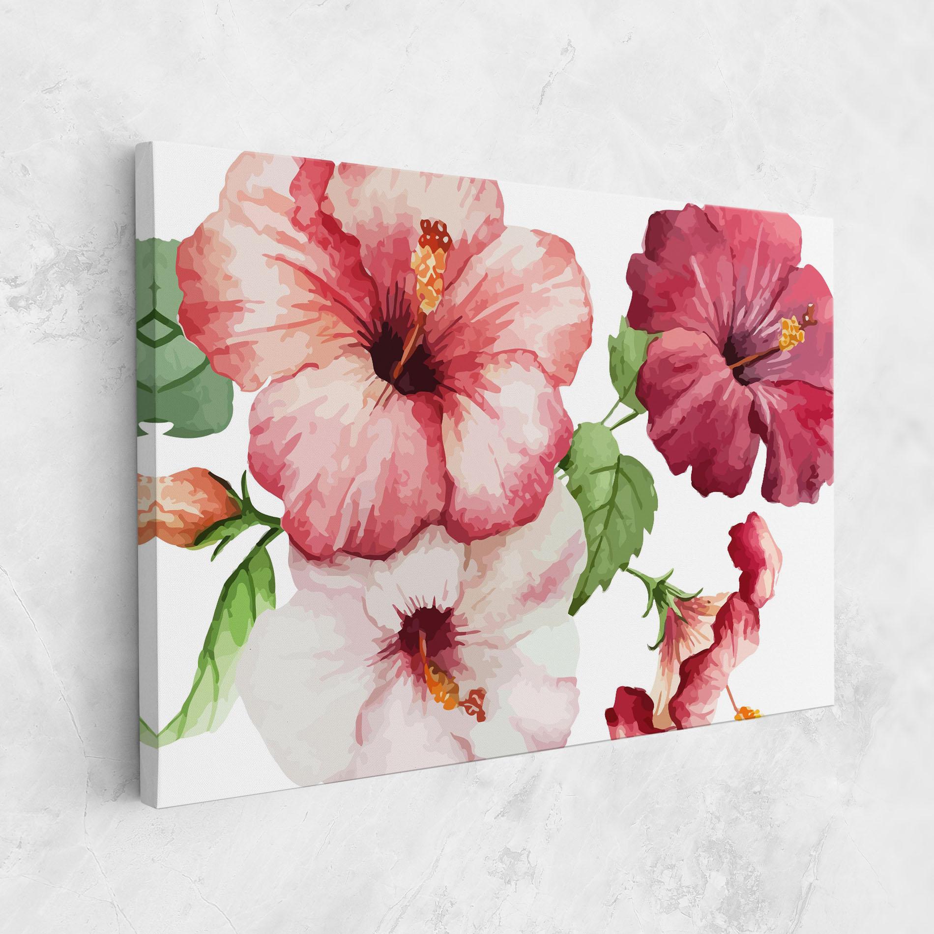 Leinwandbild Exotic Flower Paint mockup 1