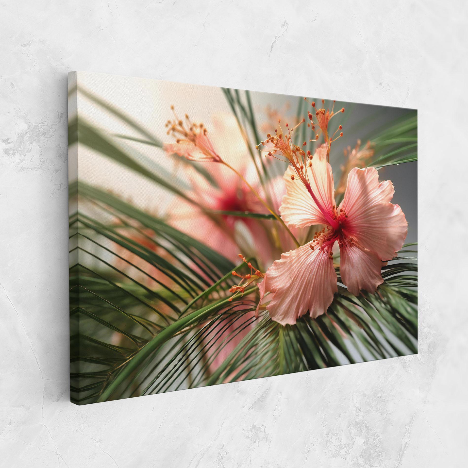 Leinwandbild Sunset Exotic Flower mockup 1