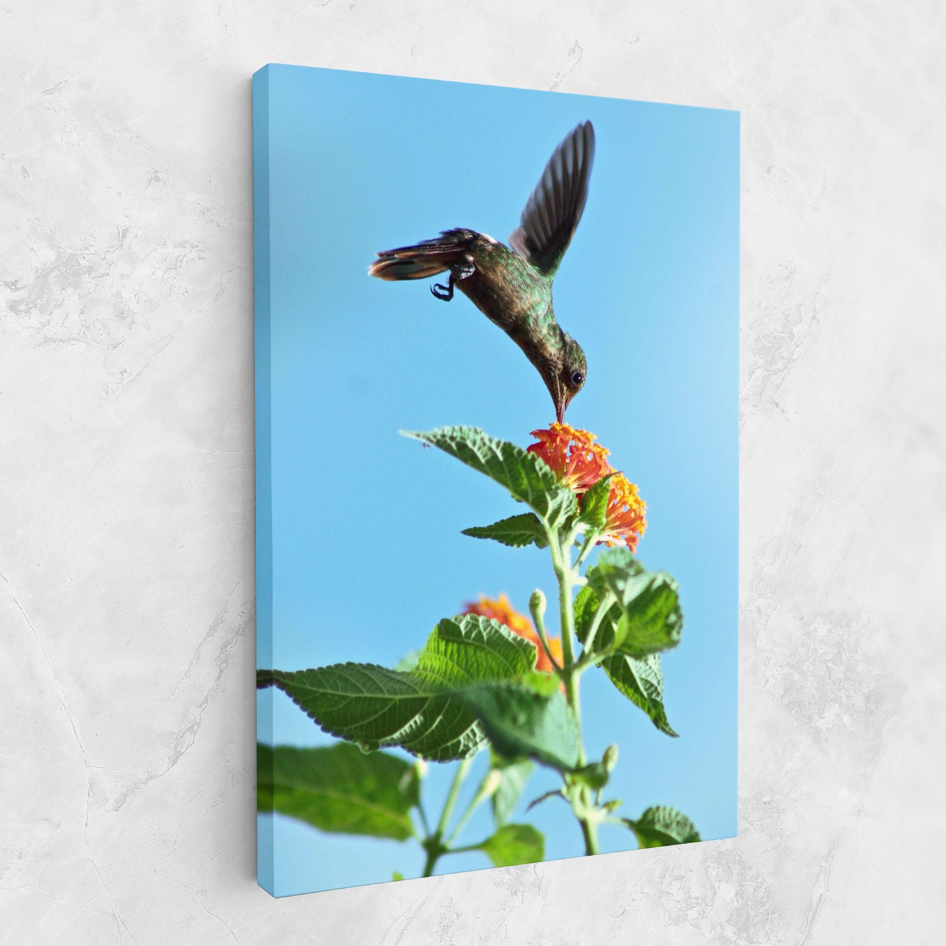 Leinwandbild Bird Exotic Flower mockup 1