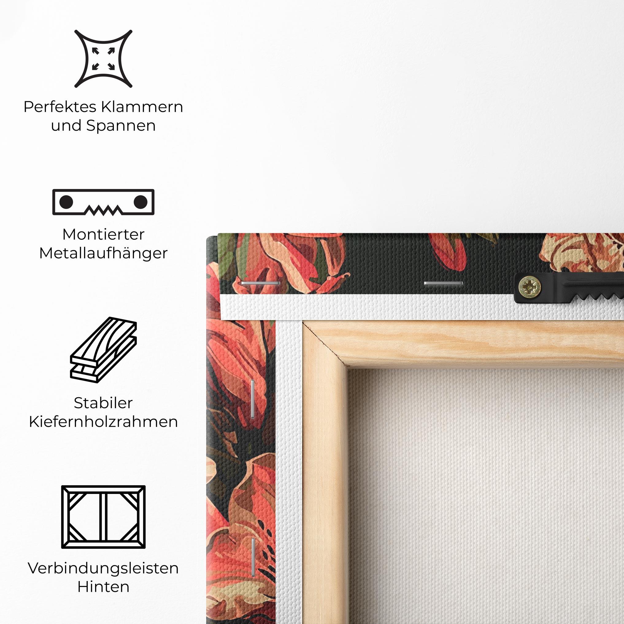 Leinwandbild Cream Exotic Art mockup 5
