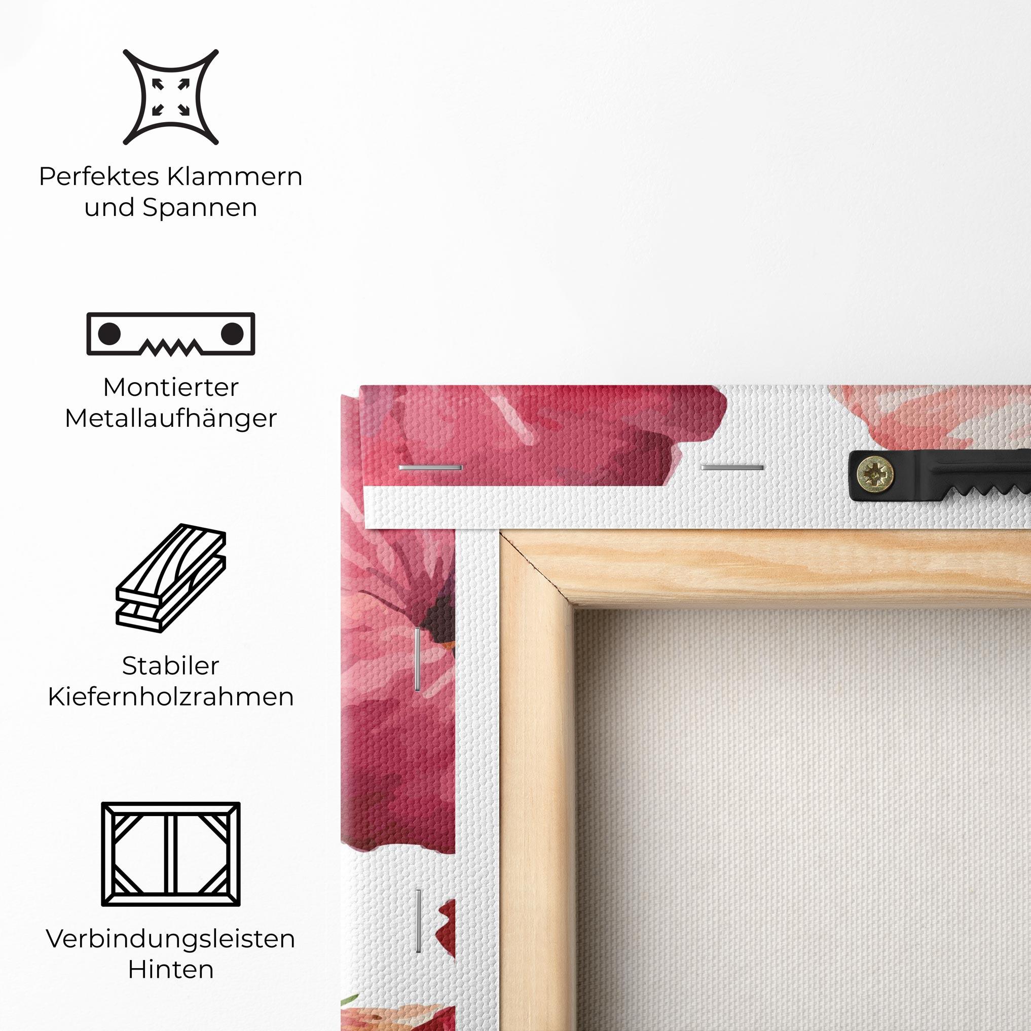 Leinwandbild Exotic Flower Paint mockup 5