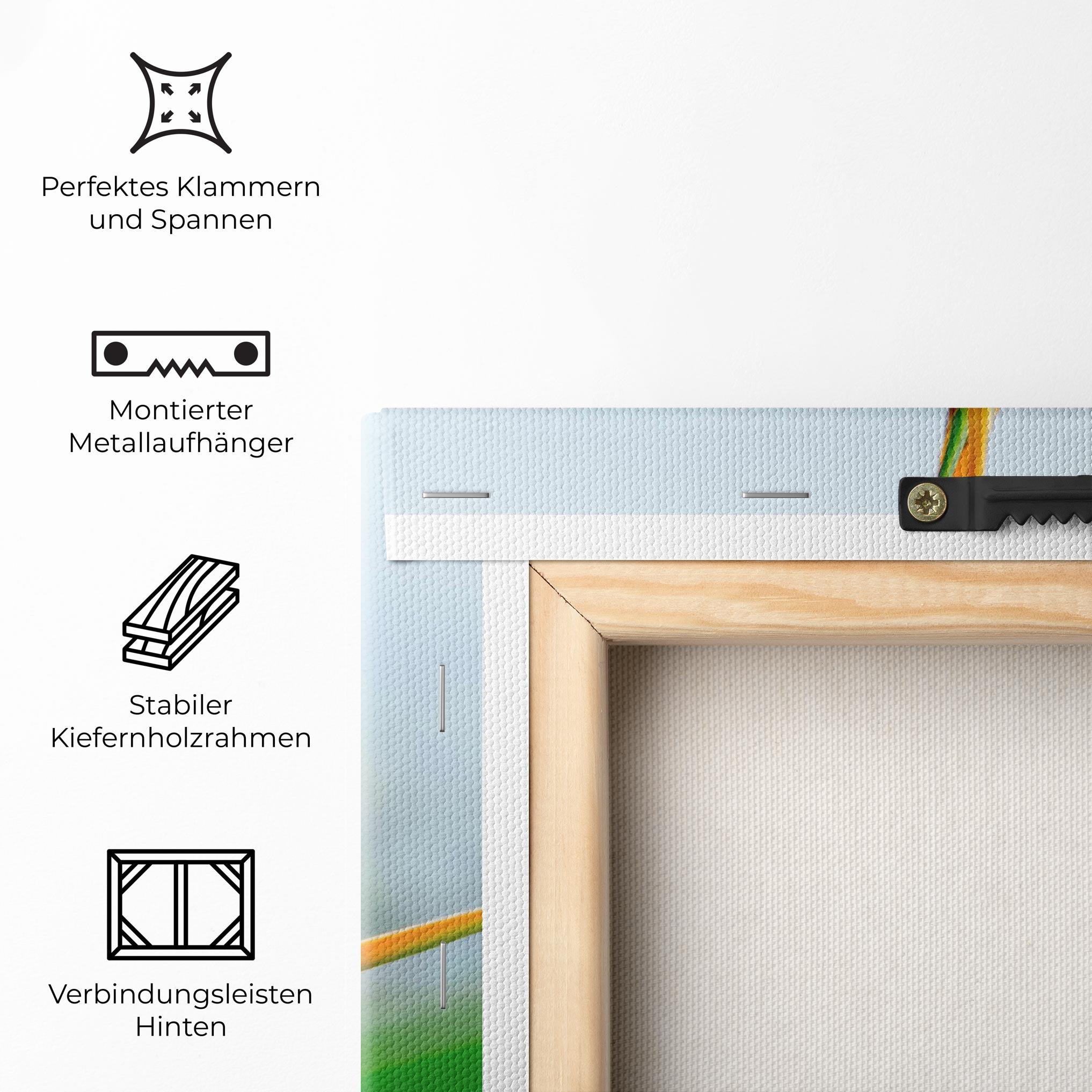 Leinwandbild Exotic Orange Green mockup 5