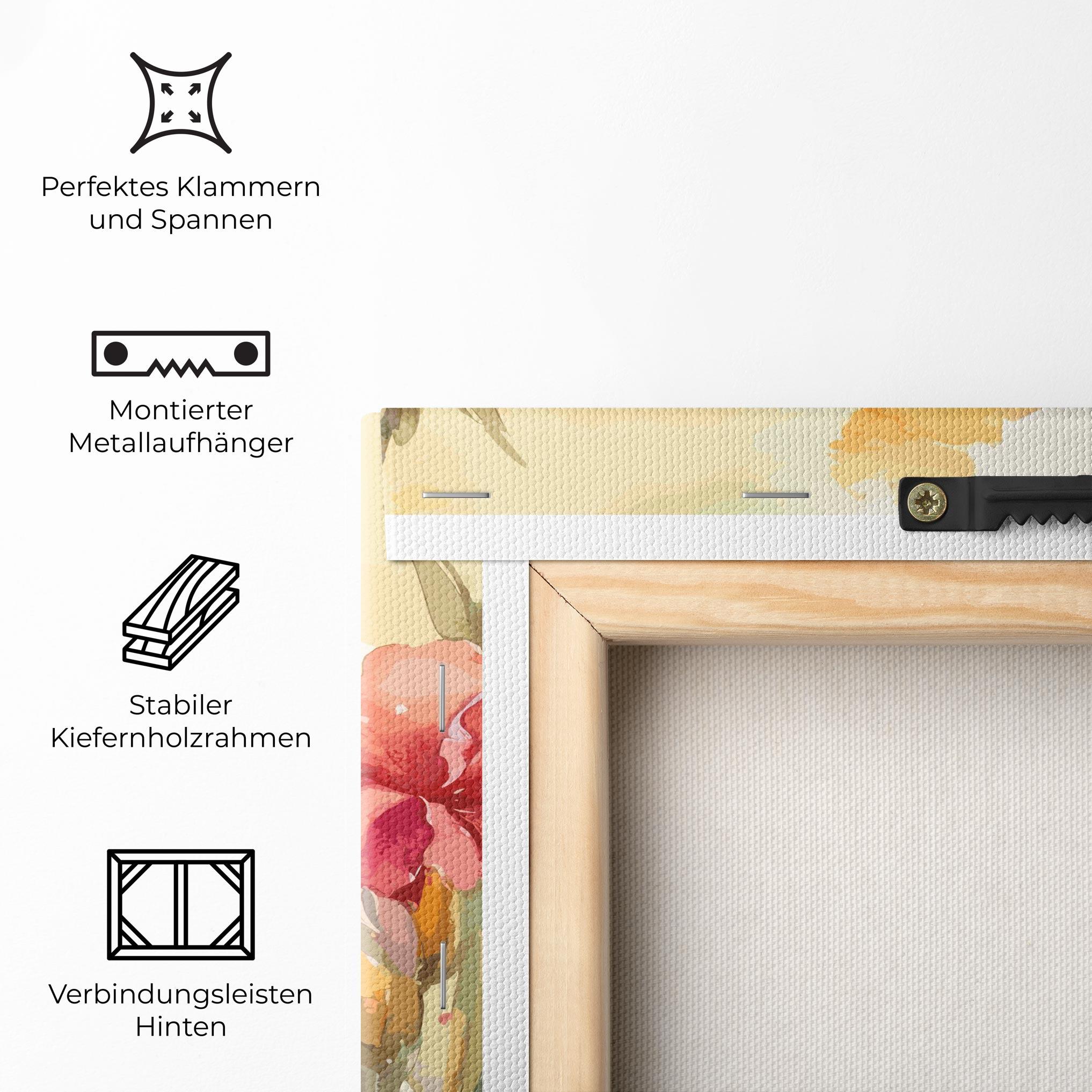 Leinwandbild Exotic Watercolor mockup 5