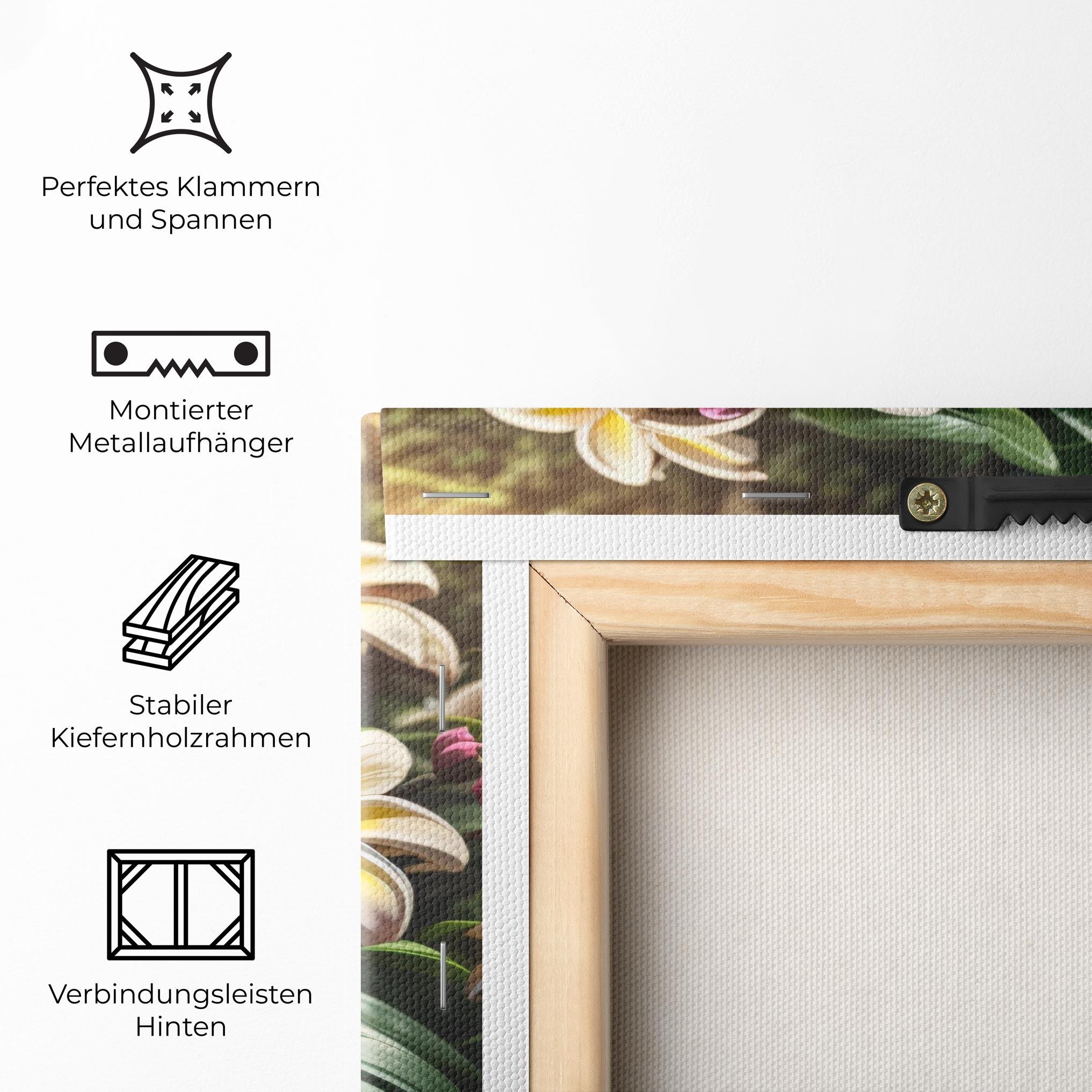 Leinwandbild Exotic White Yellow mockup 5