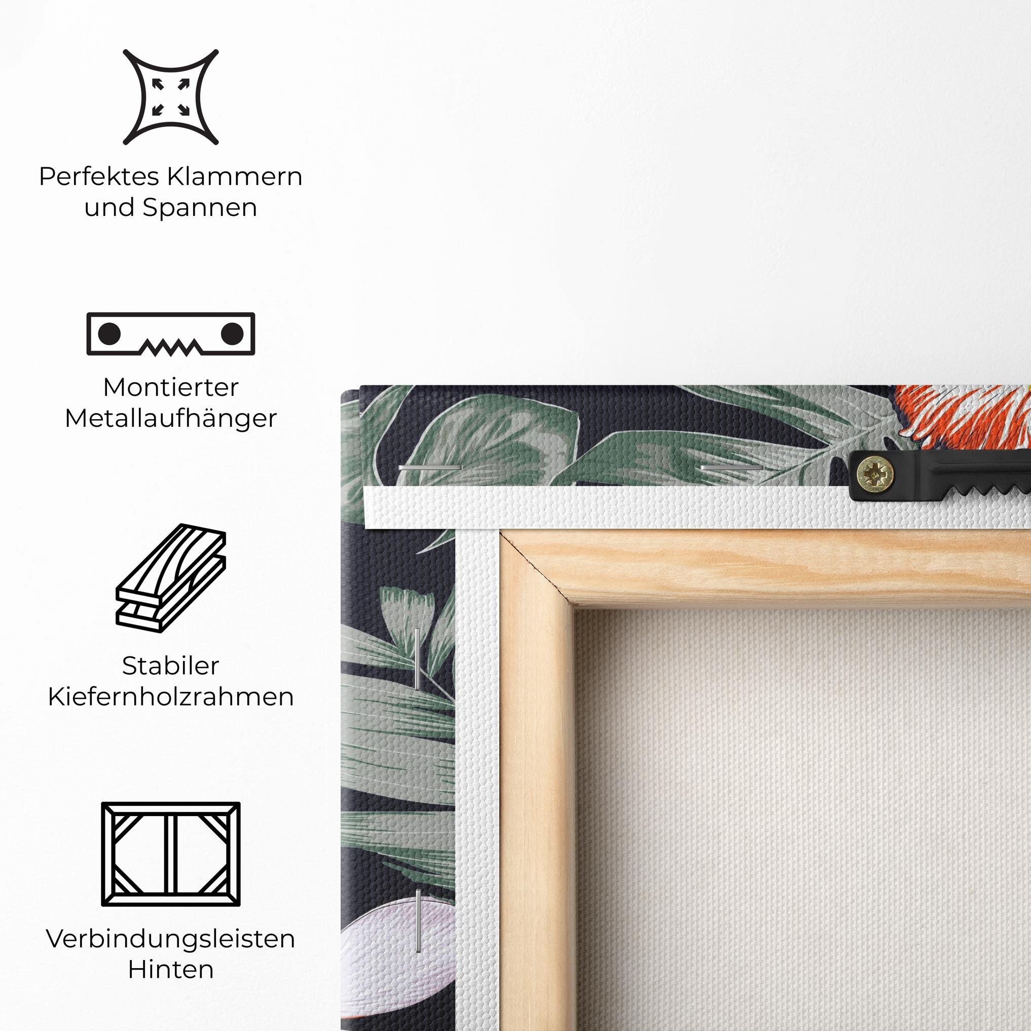 Leinwandbild Orange White Exotic mockup 5