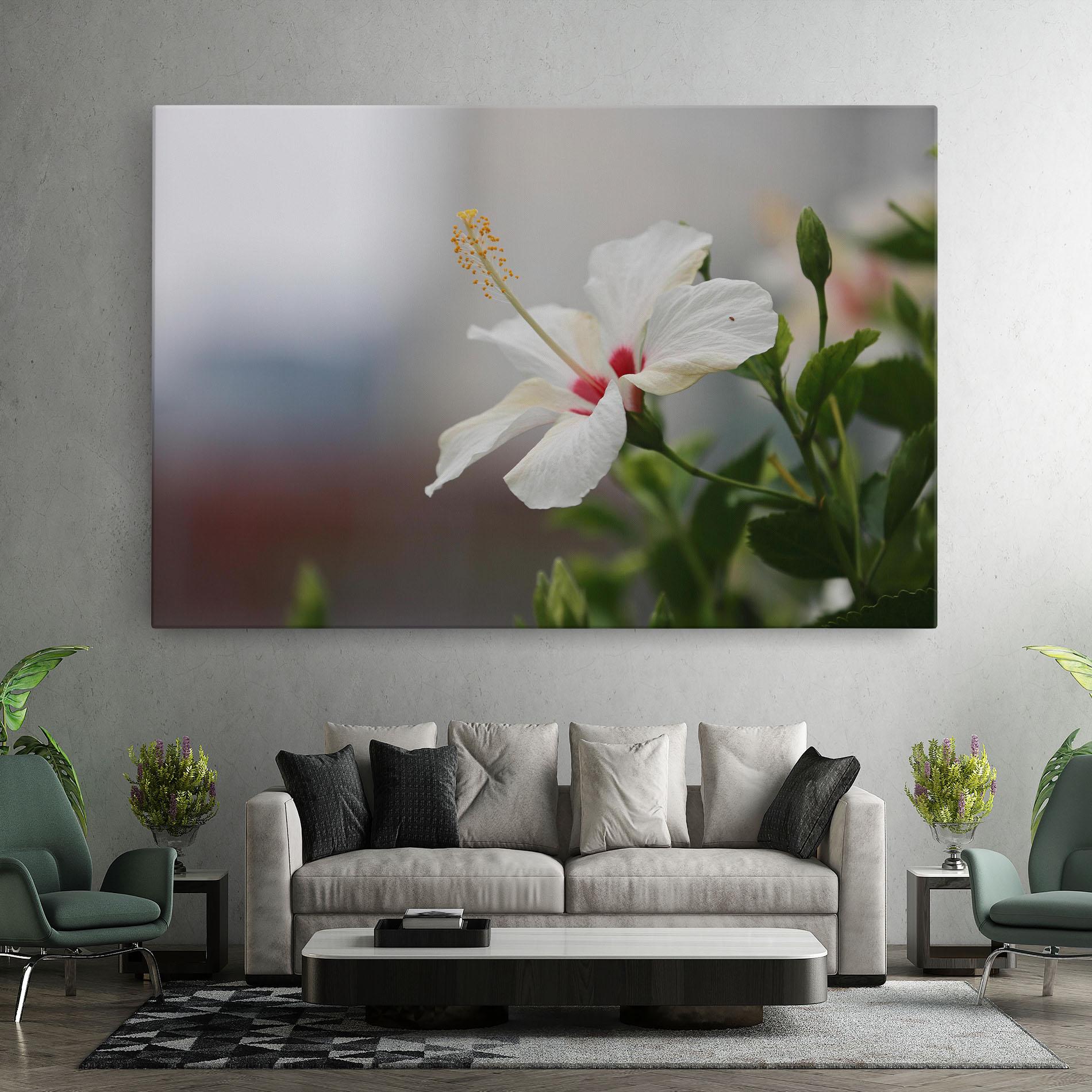Leinwandbild Exotic White Flower mockup 7