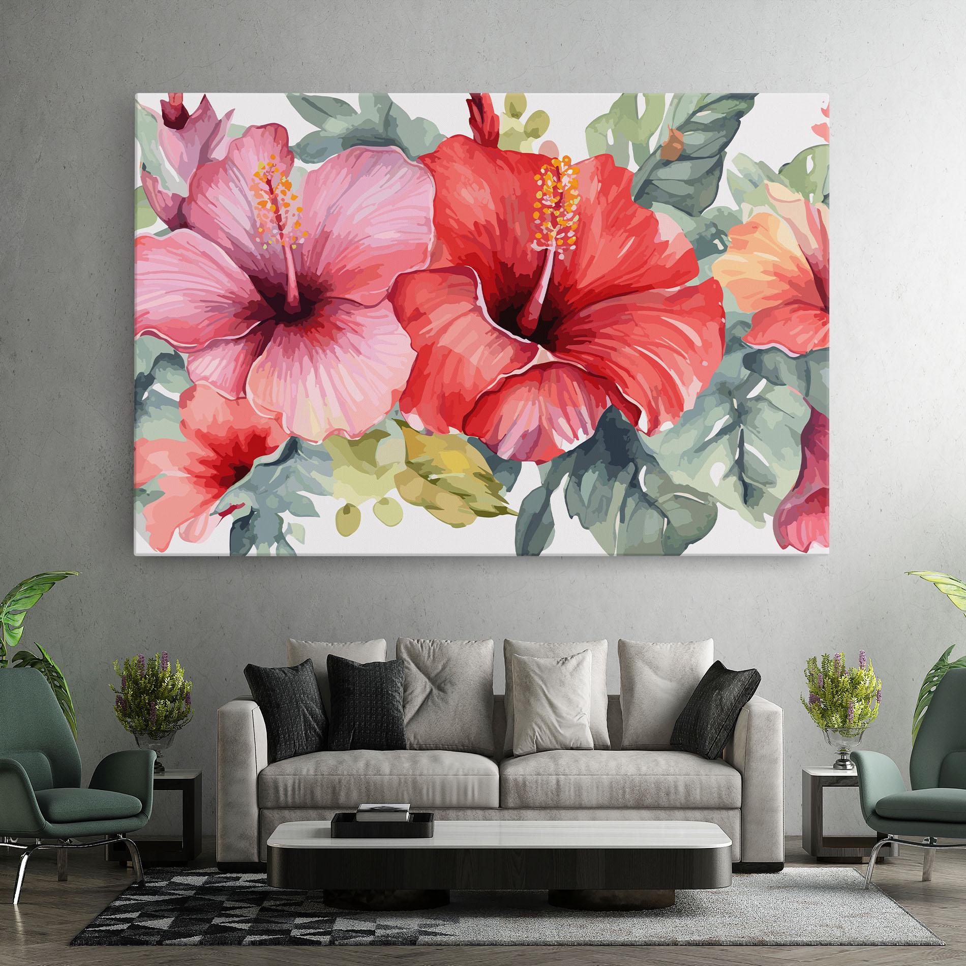 Leinwandbild Pink Red Exotic mockup 7