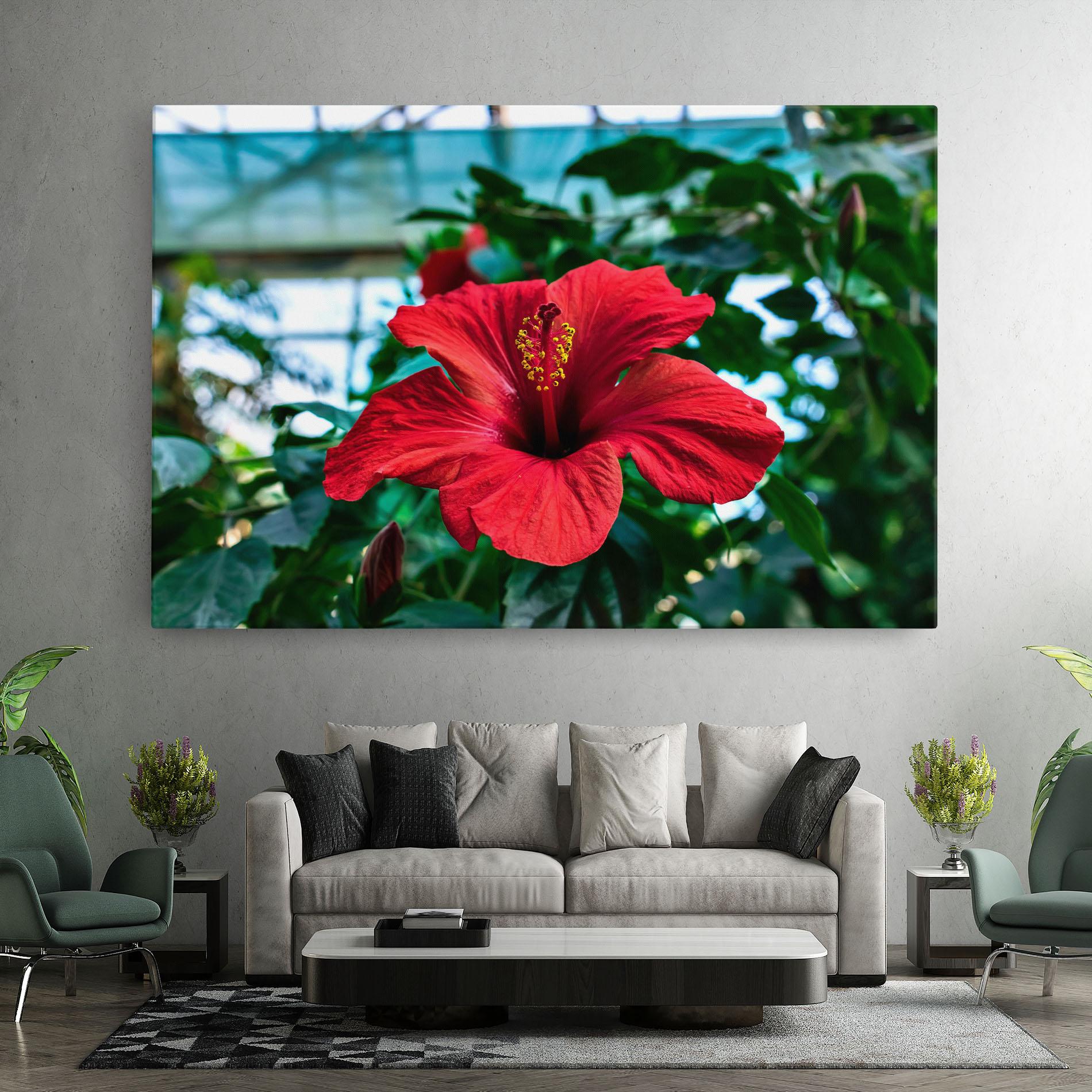 Leinwandbild Red Exotic Plant mockup 7