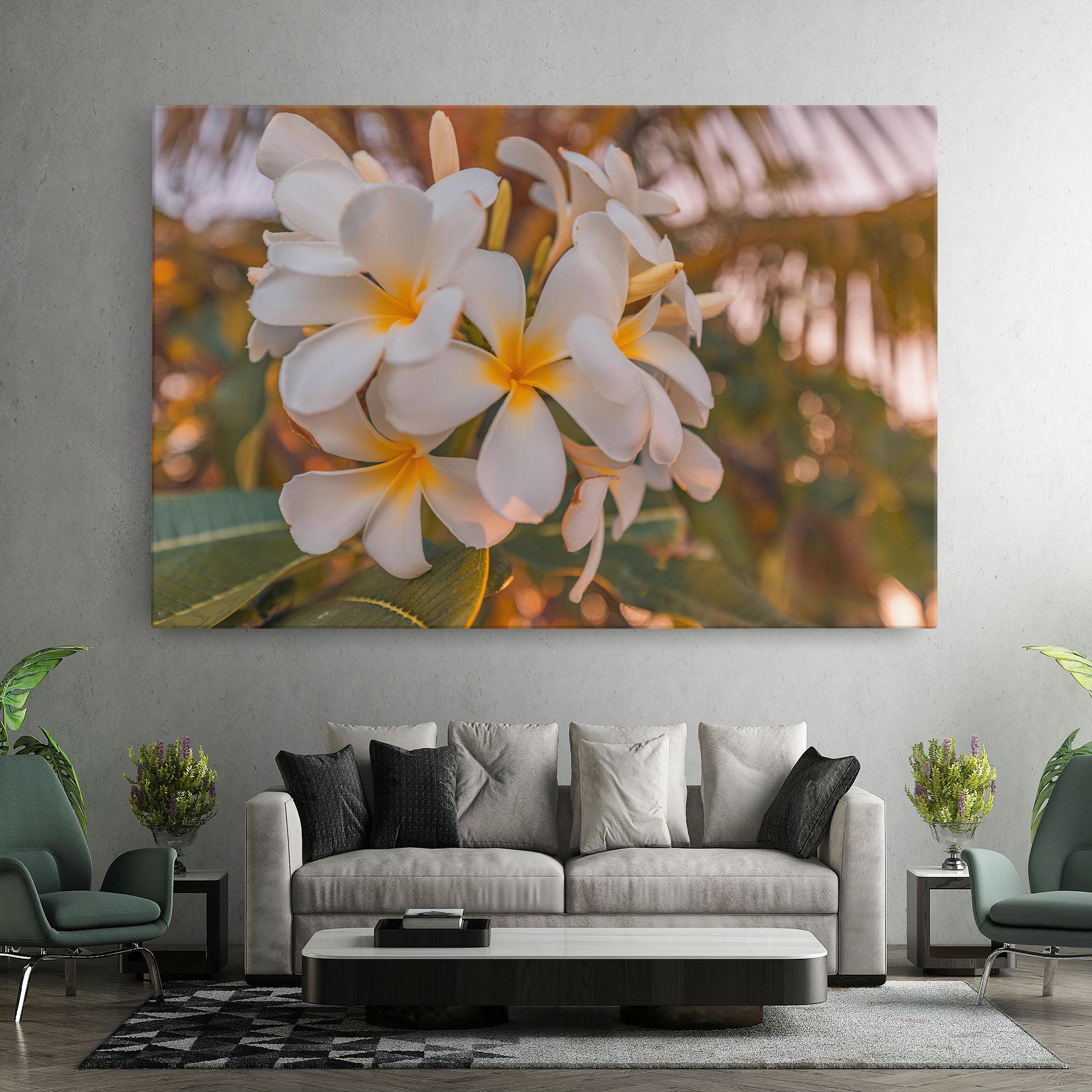 Leinwandbild White Plumeria mockup 7