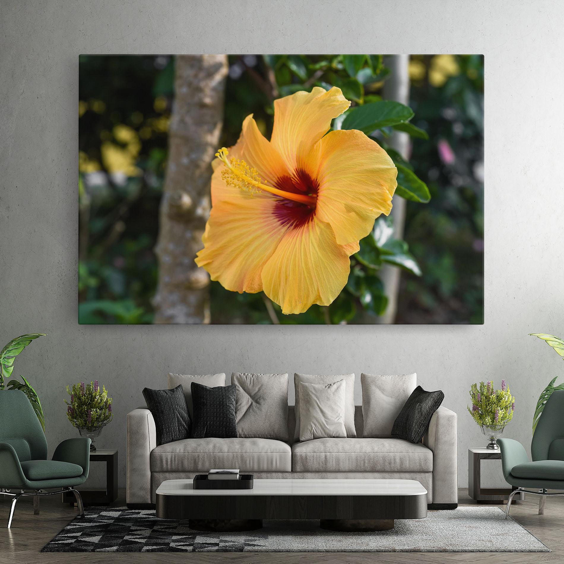 Leinwandbild Yellow Hibiscus mockup 7