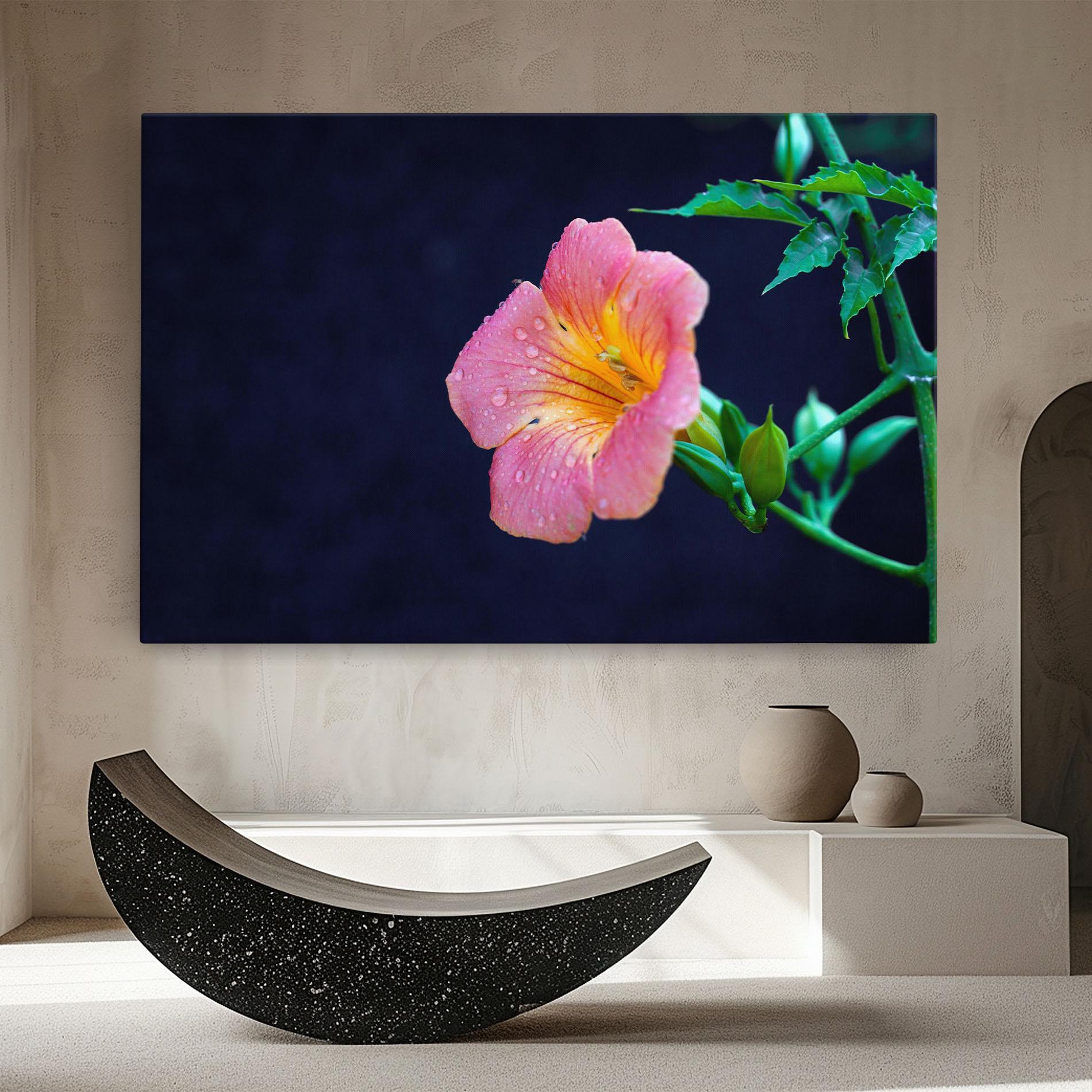 Leinwandbild Exotic Pink Plant mockup 8