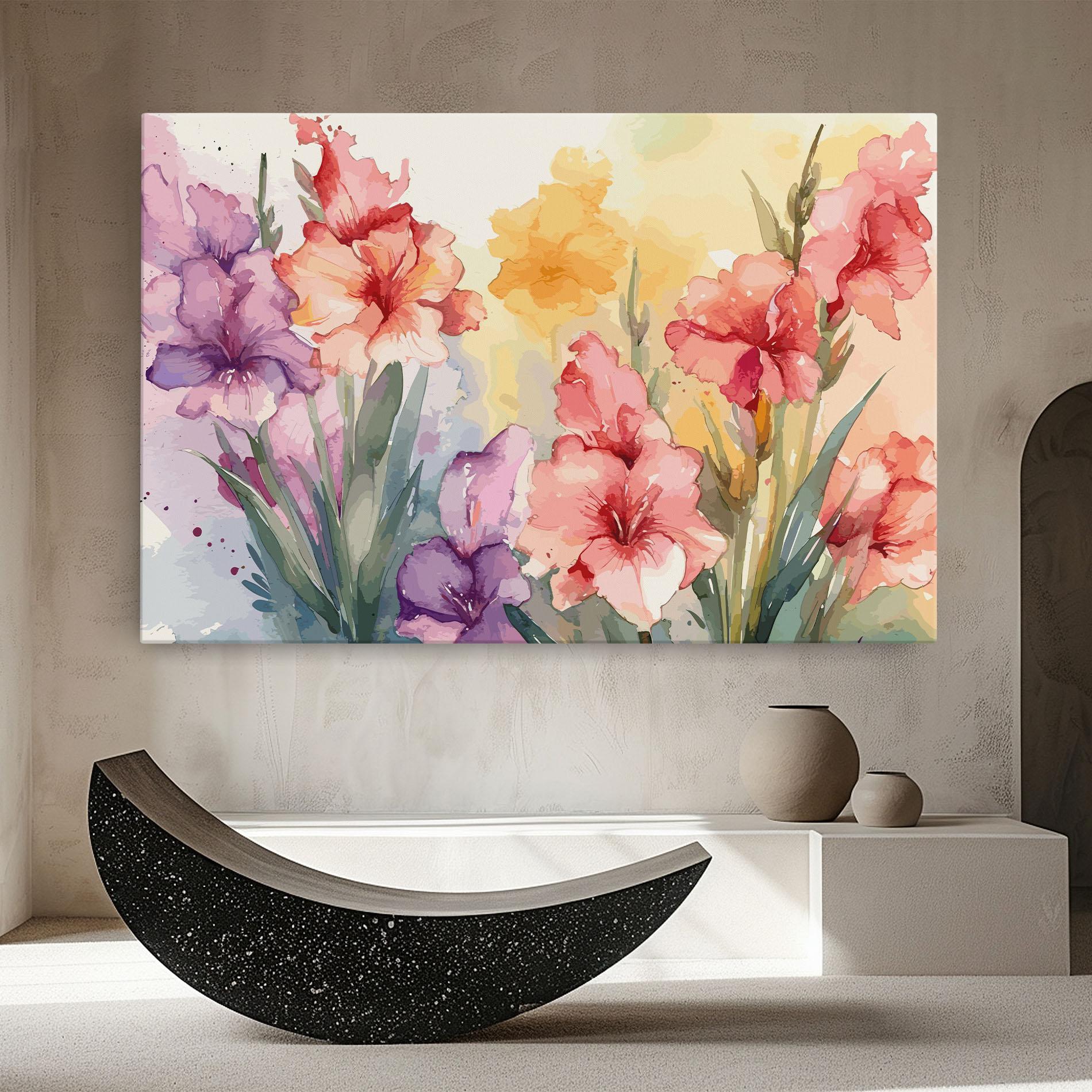 Leinwandbild Exotic Watercolor mockup 8