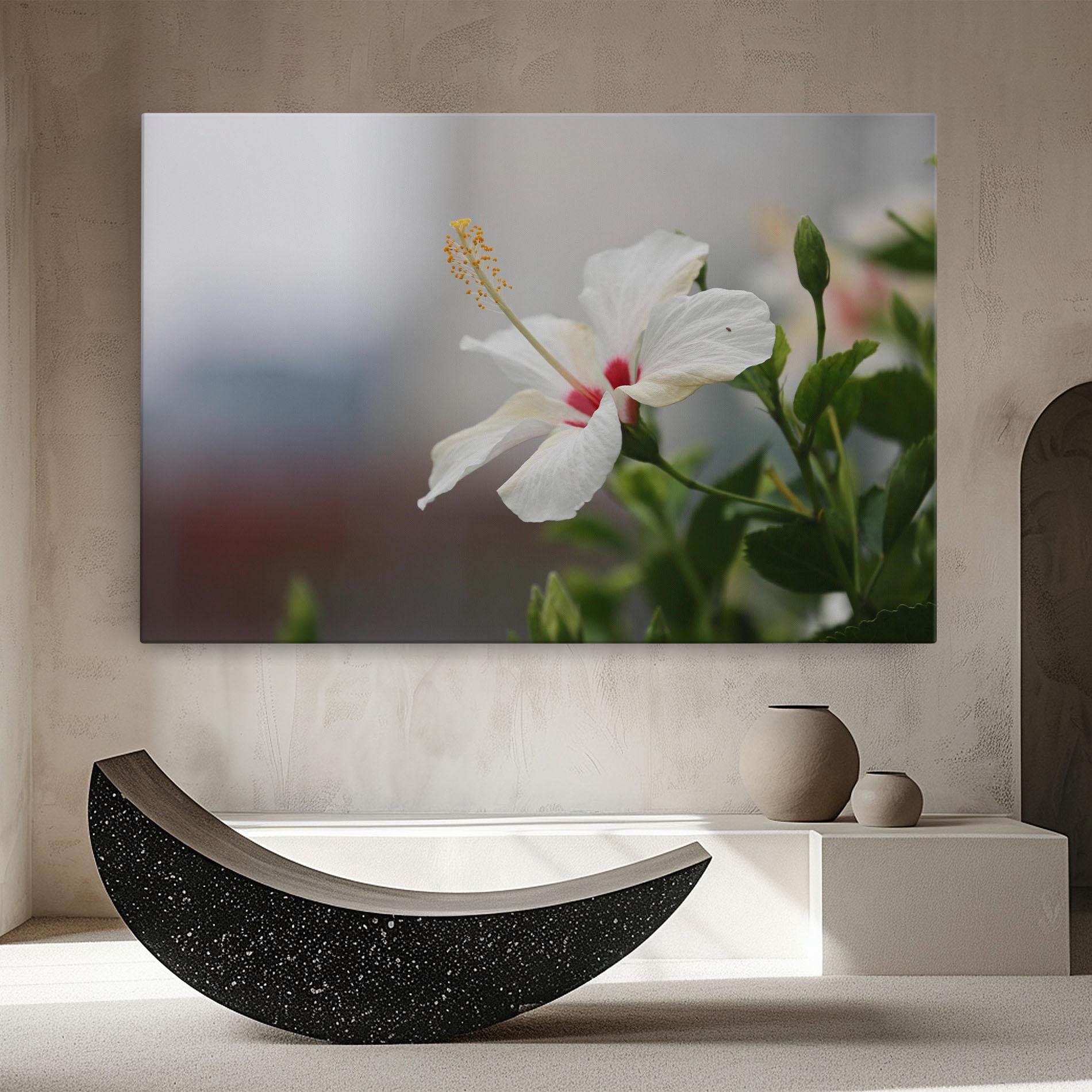 Leinwandbild Exotic White Flower mockup 8