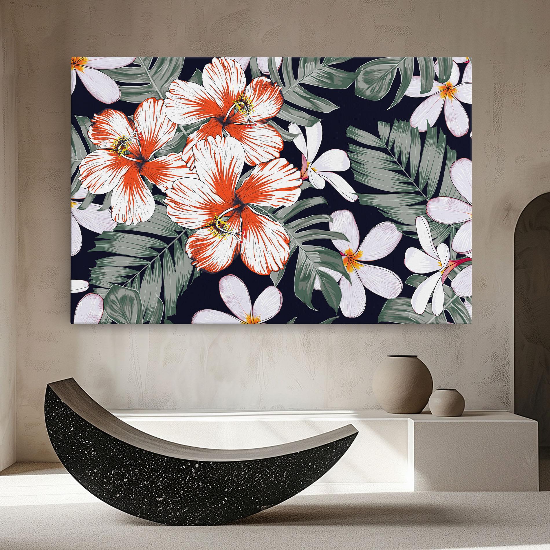 Leinwandbild Orange White Exotic mockup 8