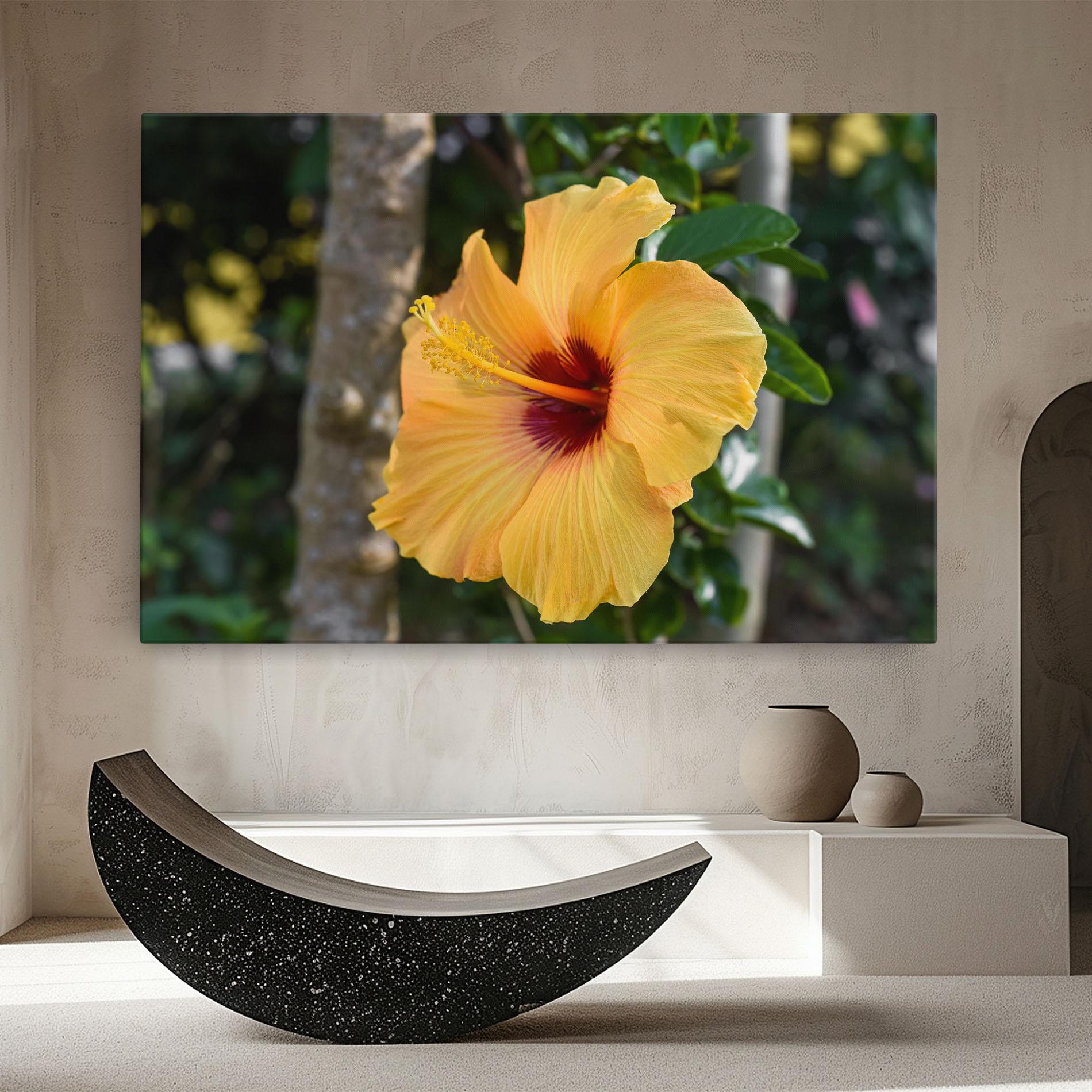 Leinwandbild Yellow Hibiscus mockup 8