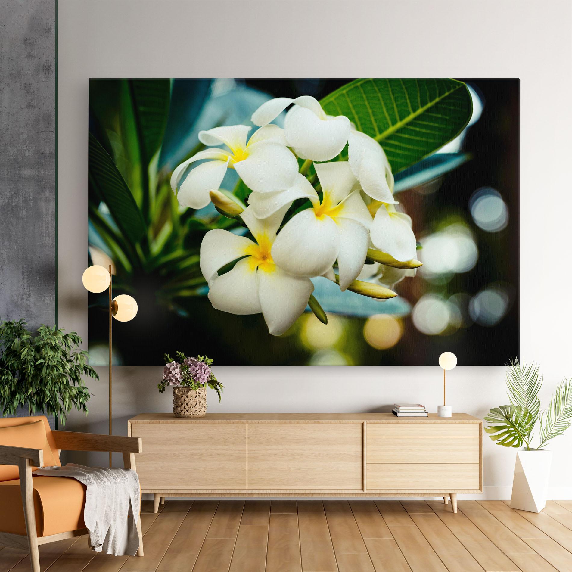 Leinwandbild Beautiful White Exotic mockup 9