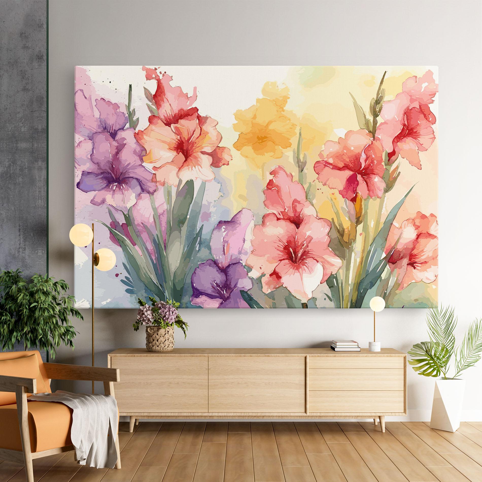 Leinwandbild Exotic Watercolor mockup 9