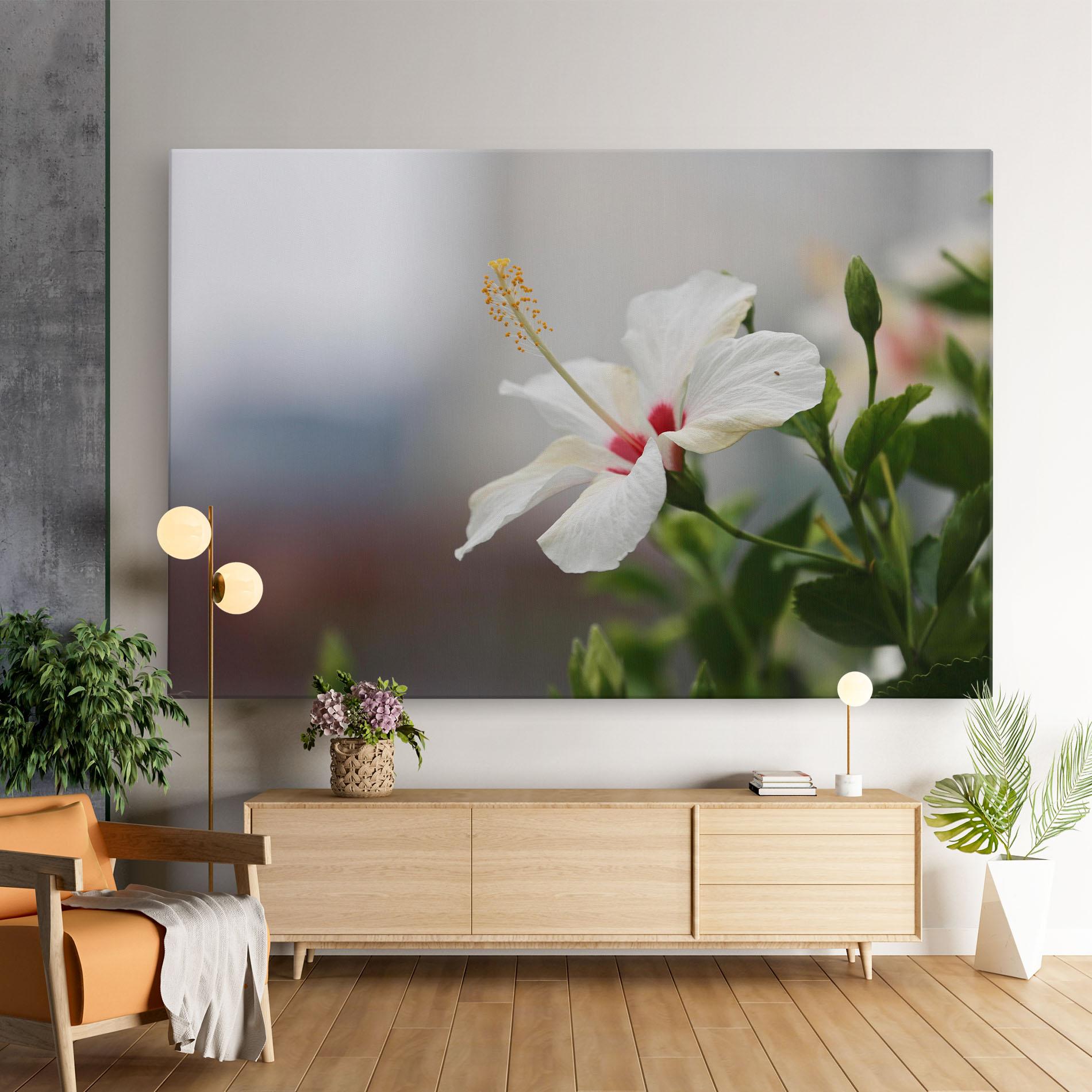 Leinwandbild Exotic White Flower mockup 9