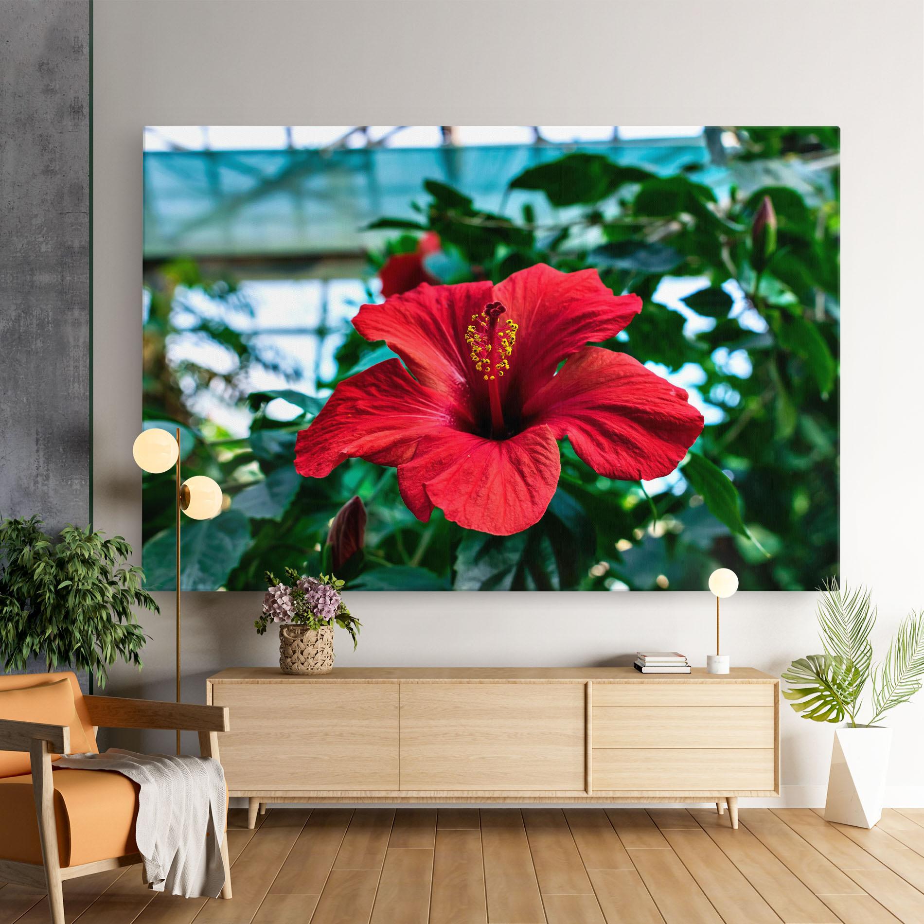 Leinwandbild Red Exotic Plant mockup 9