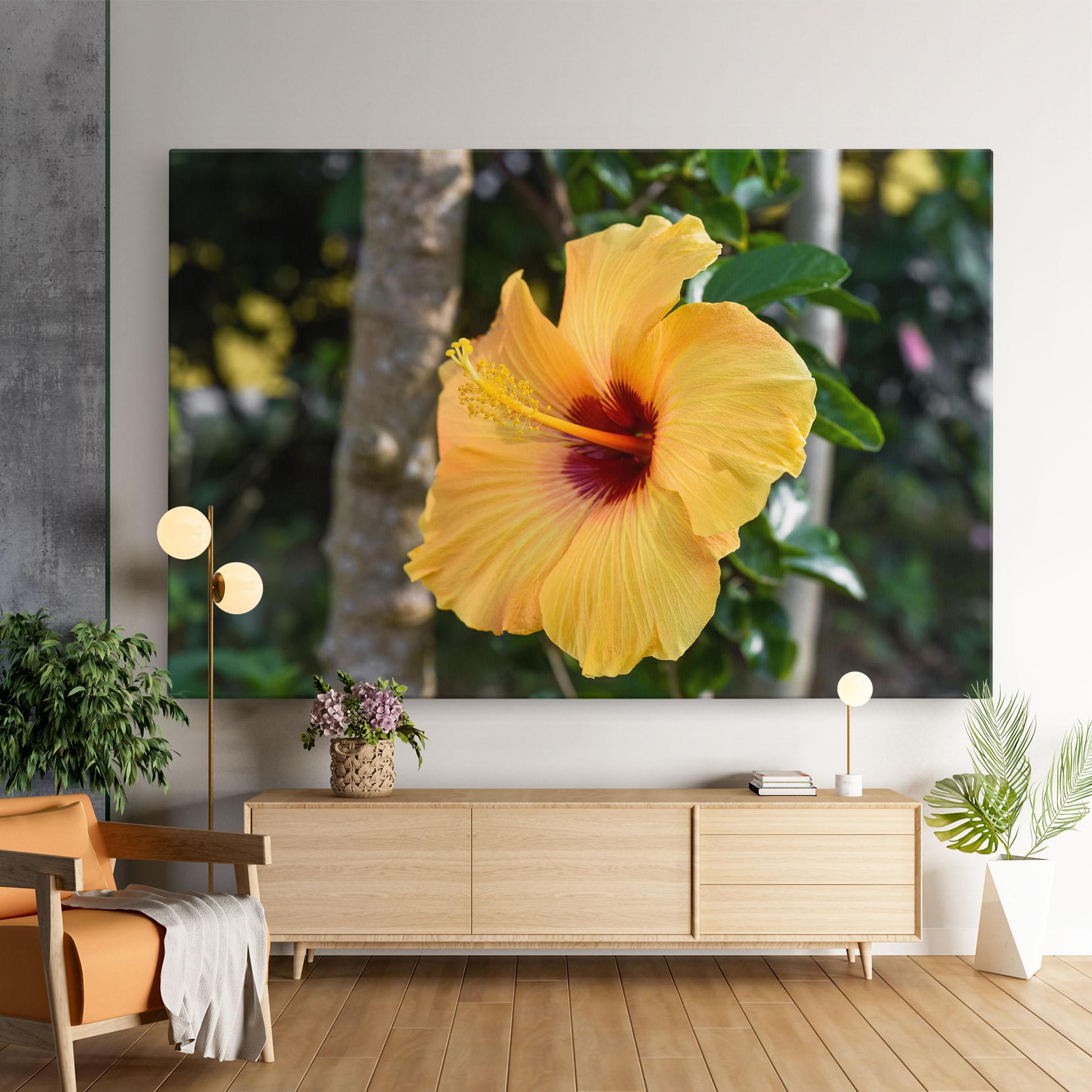 Leinwandbild Yellow Hibiscus mockup 9
