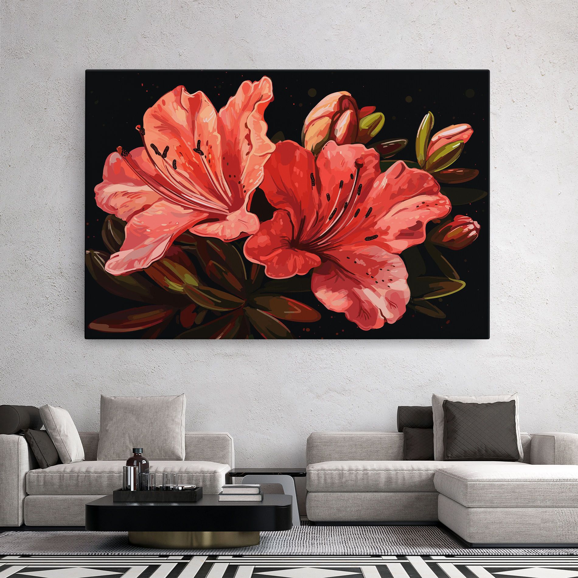 Art Exotic Flower mockup 2