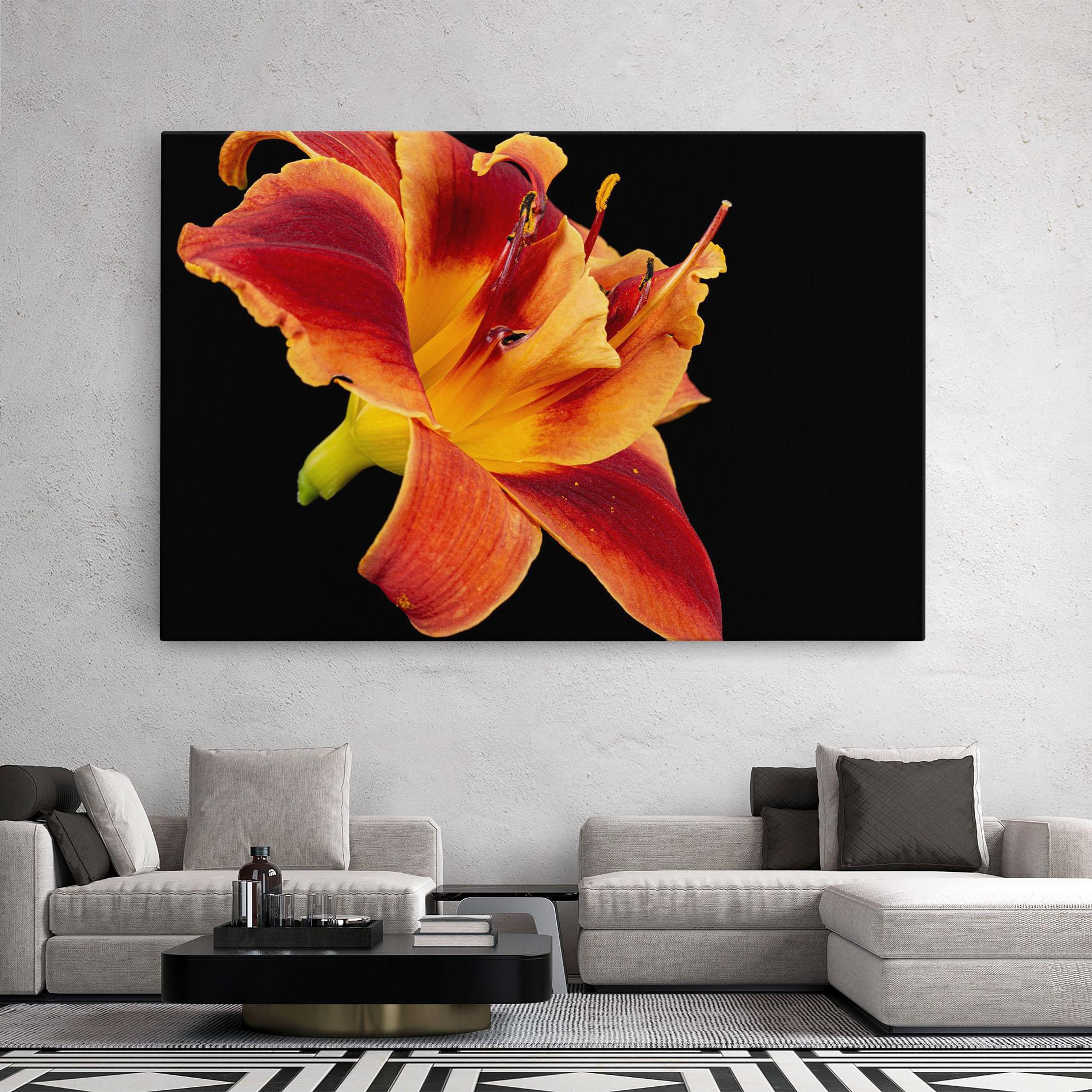 Leinwandbild Exotic Orange Red mockup 2