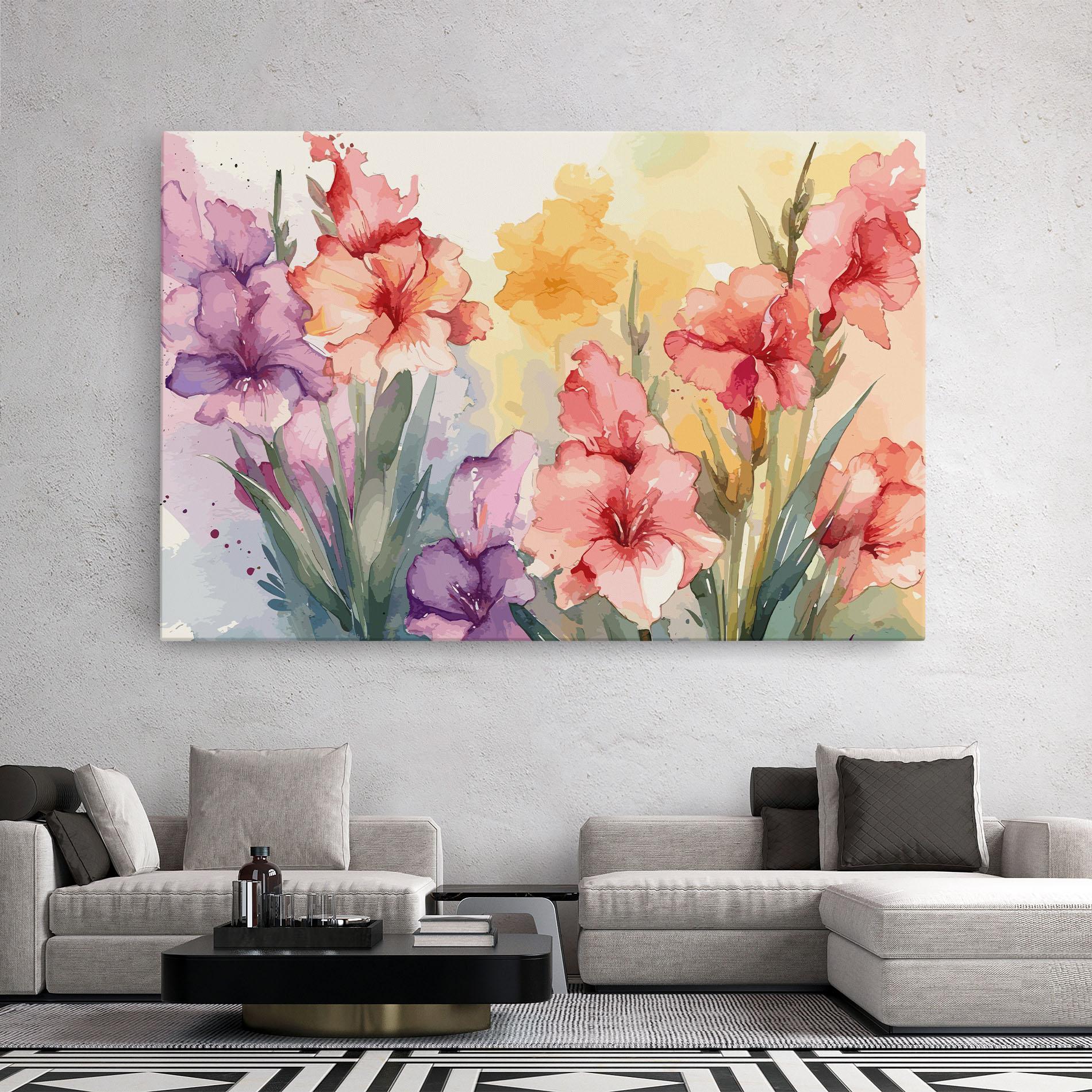 Leinwandbild Exotic Watercolor mockup 2