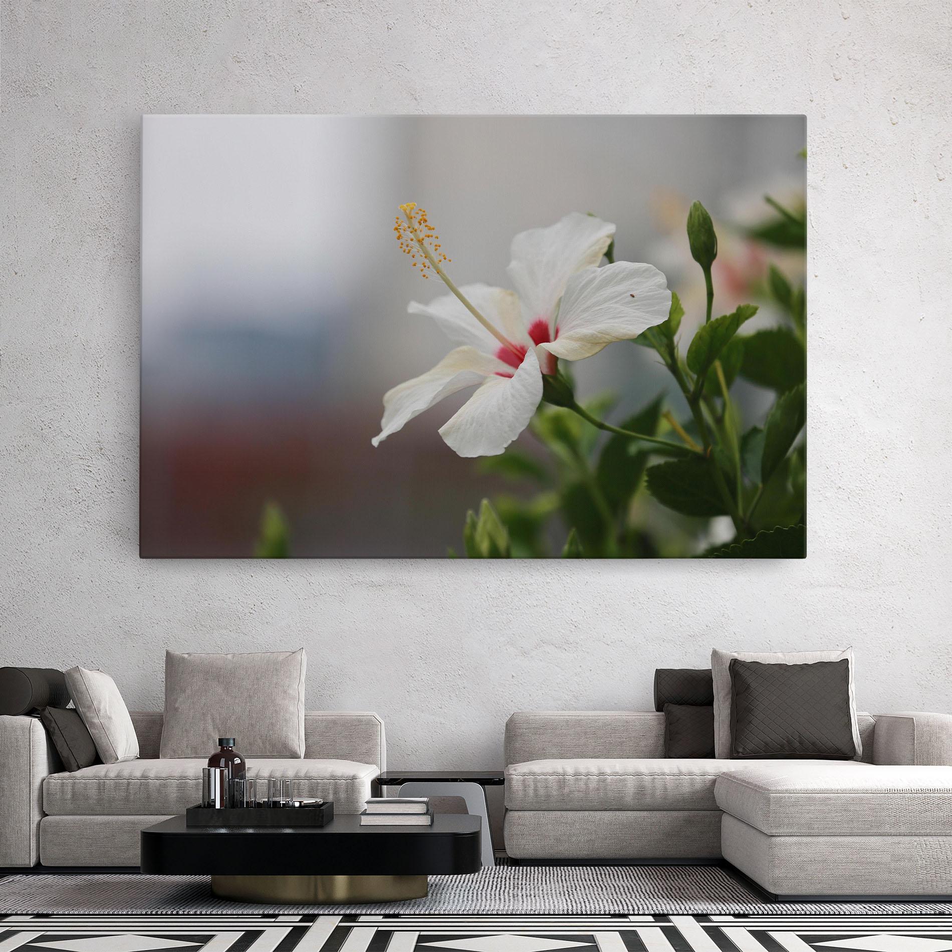 Leinwandbild Exotic White Flower mockup 2