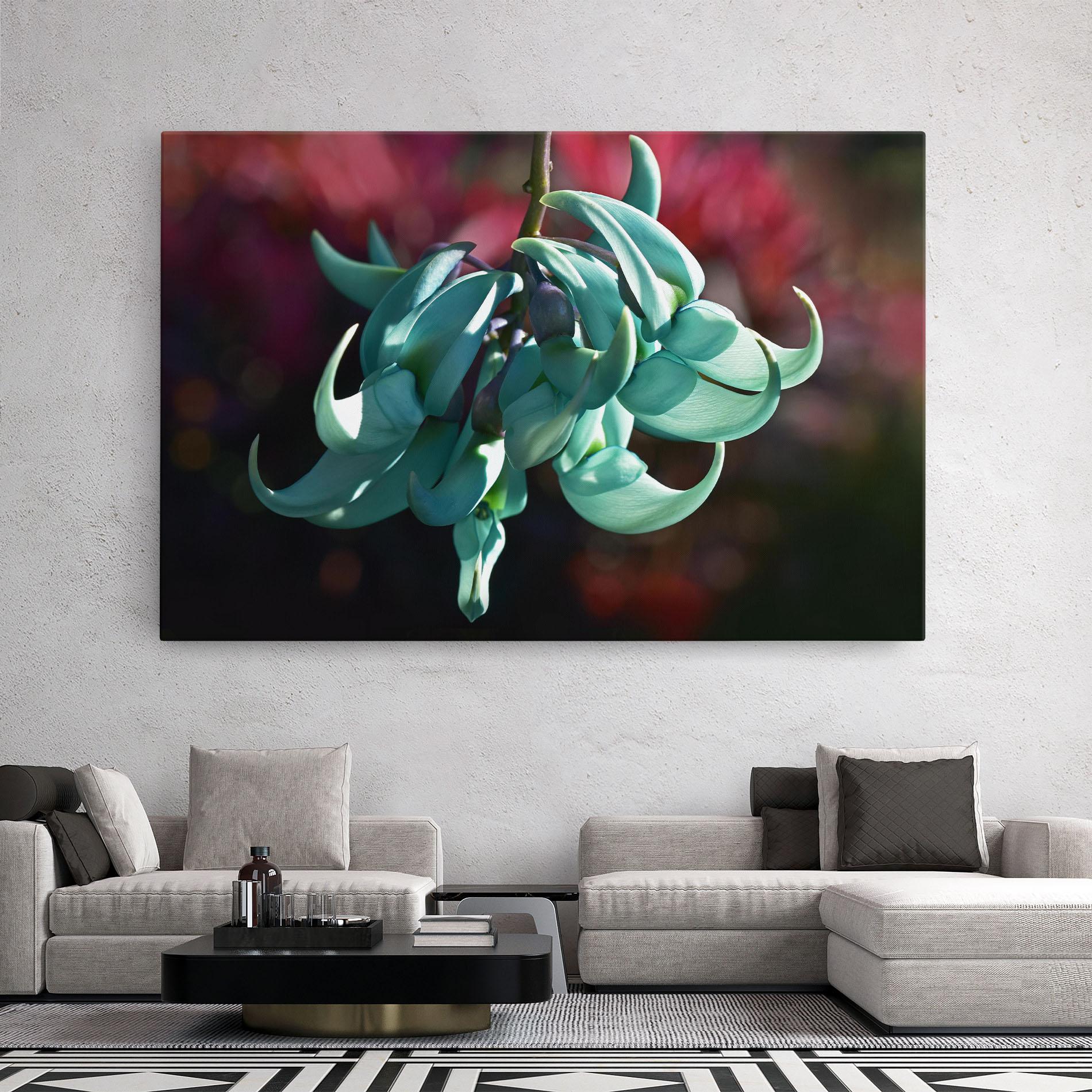 Leinwandbild Pastel Green Plant mockup 2