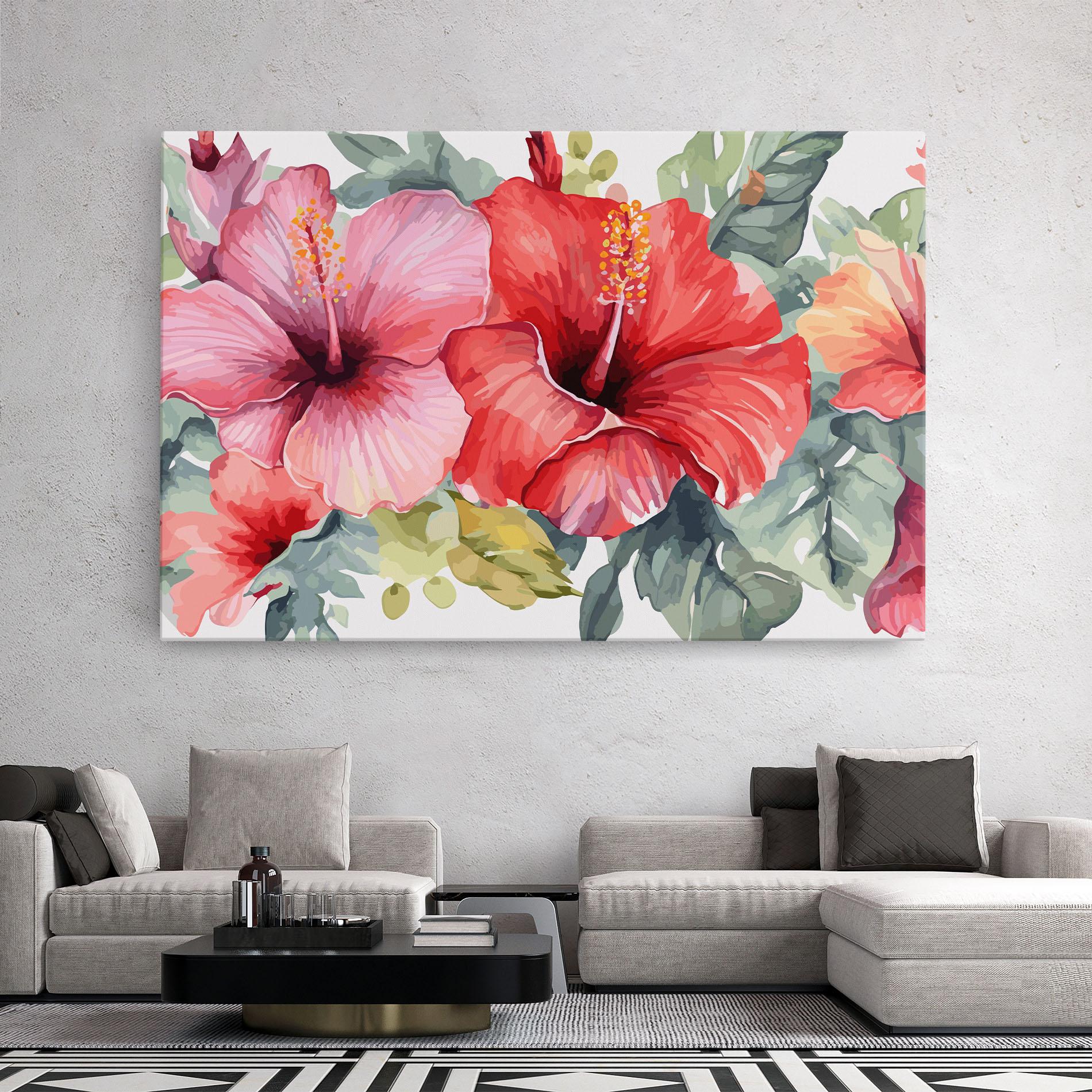 Leinwandbild Pink Red Exotic mockup 2