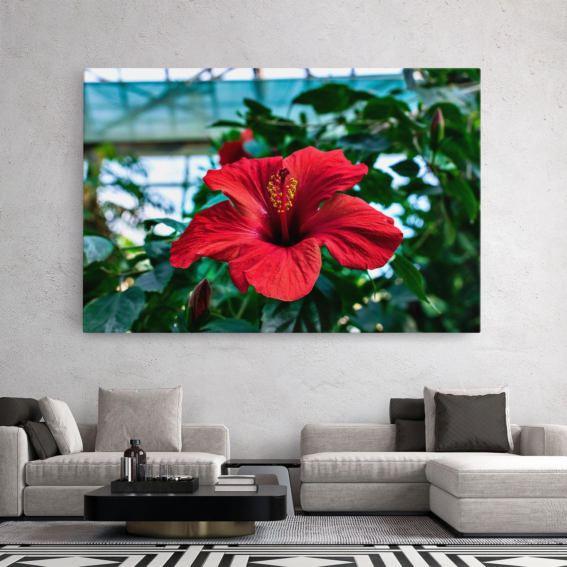 Leinwandbild Red Exotic Plant mockup 2