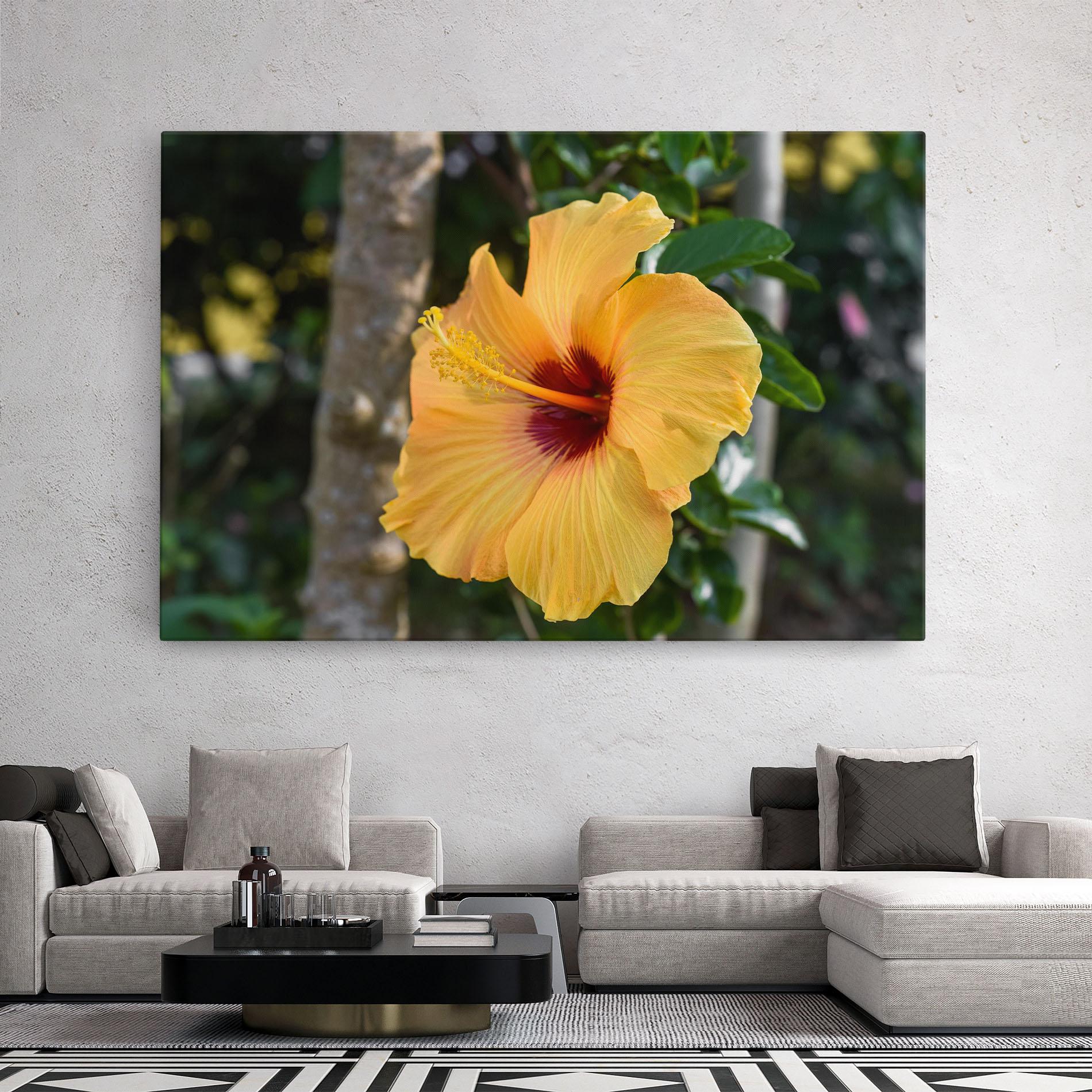 Leinwandbild Yellow Hibiscus mockup 2