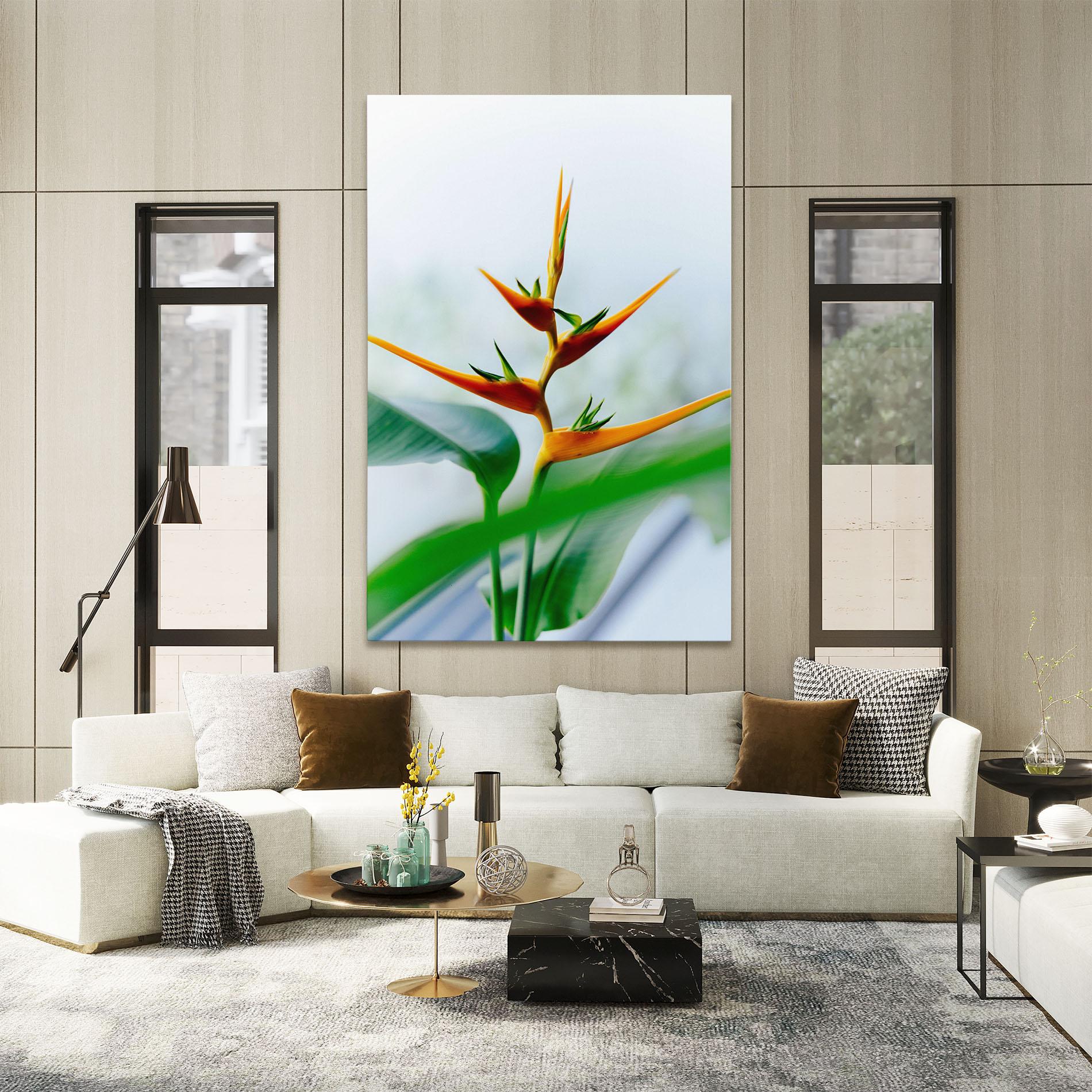 Leinwandbild Exotic Orange Green mockup 2